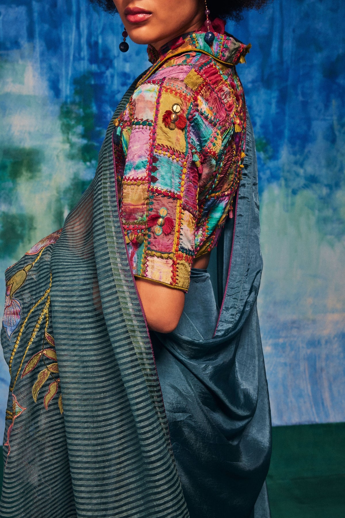 Teal Kirti Saree