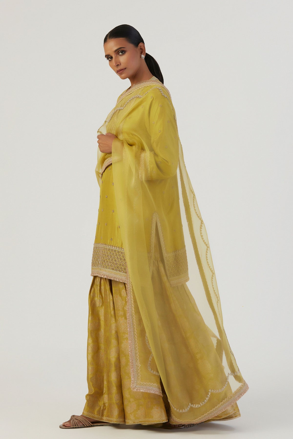 Iqra Silk Kurta and Sharara