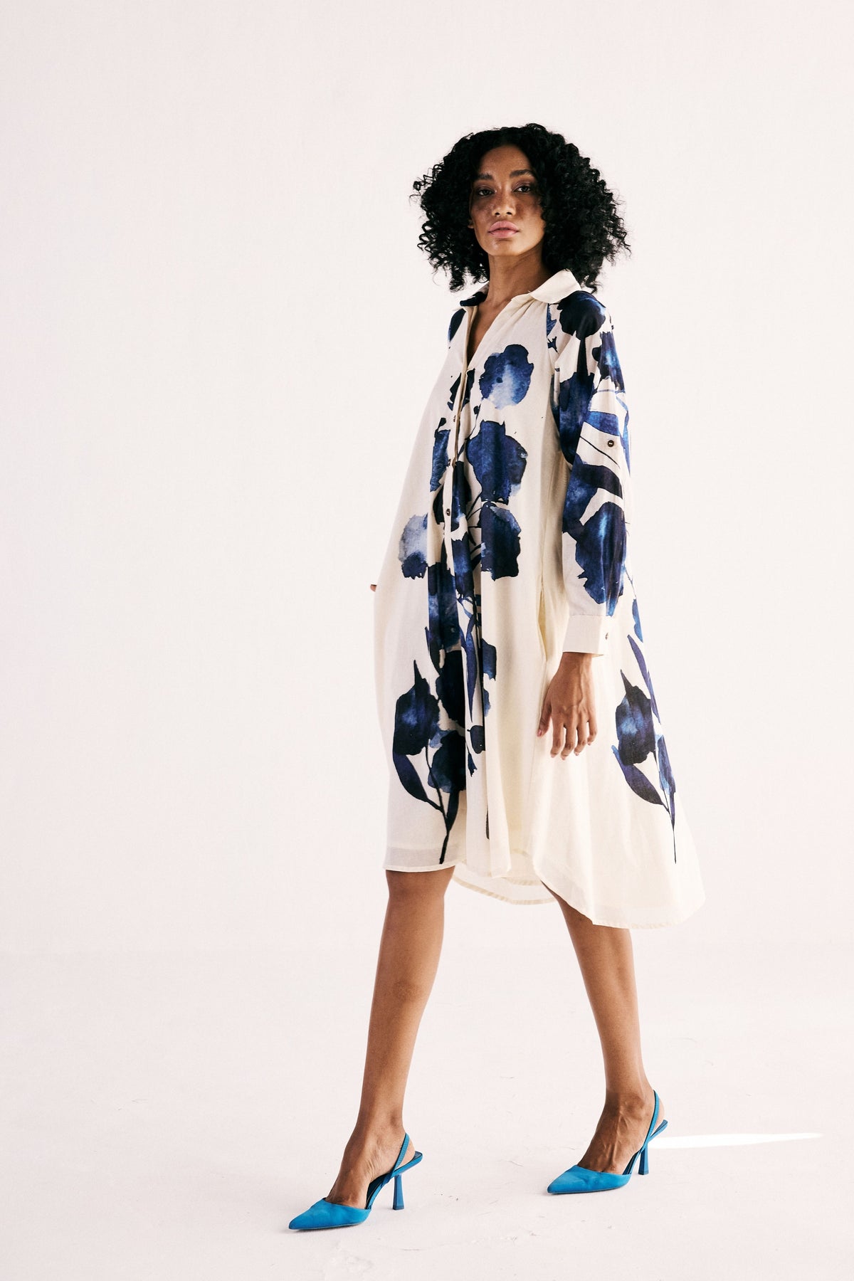 Blue Orchid Shirt Dress