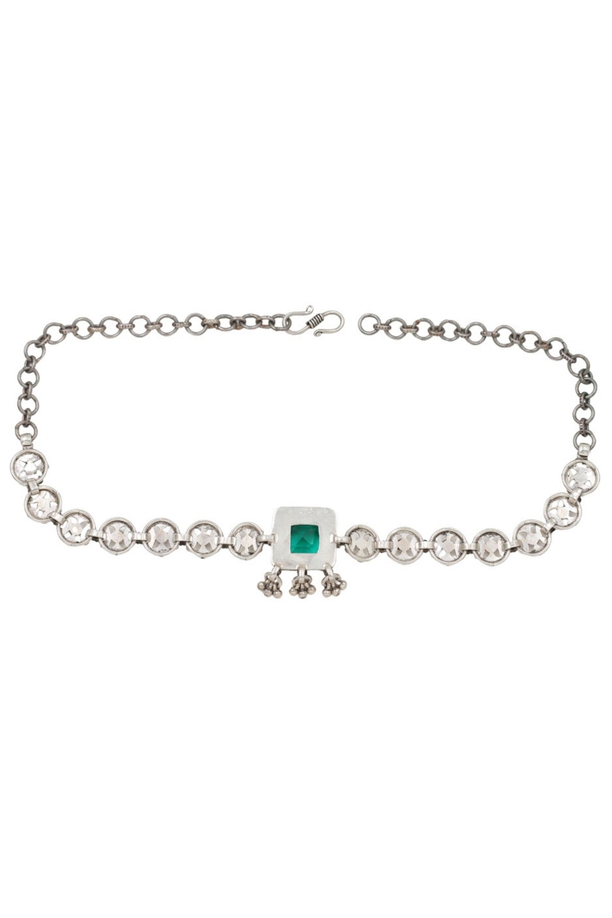 Emerald Majesty Silver Necklace