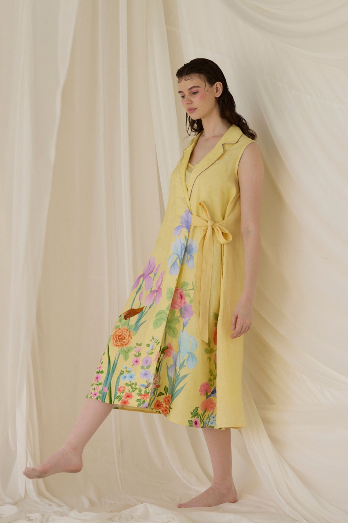 Citrine Floral Yellow Dress