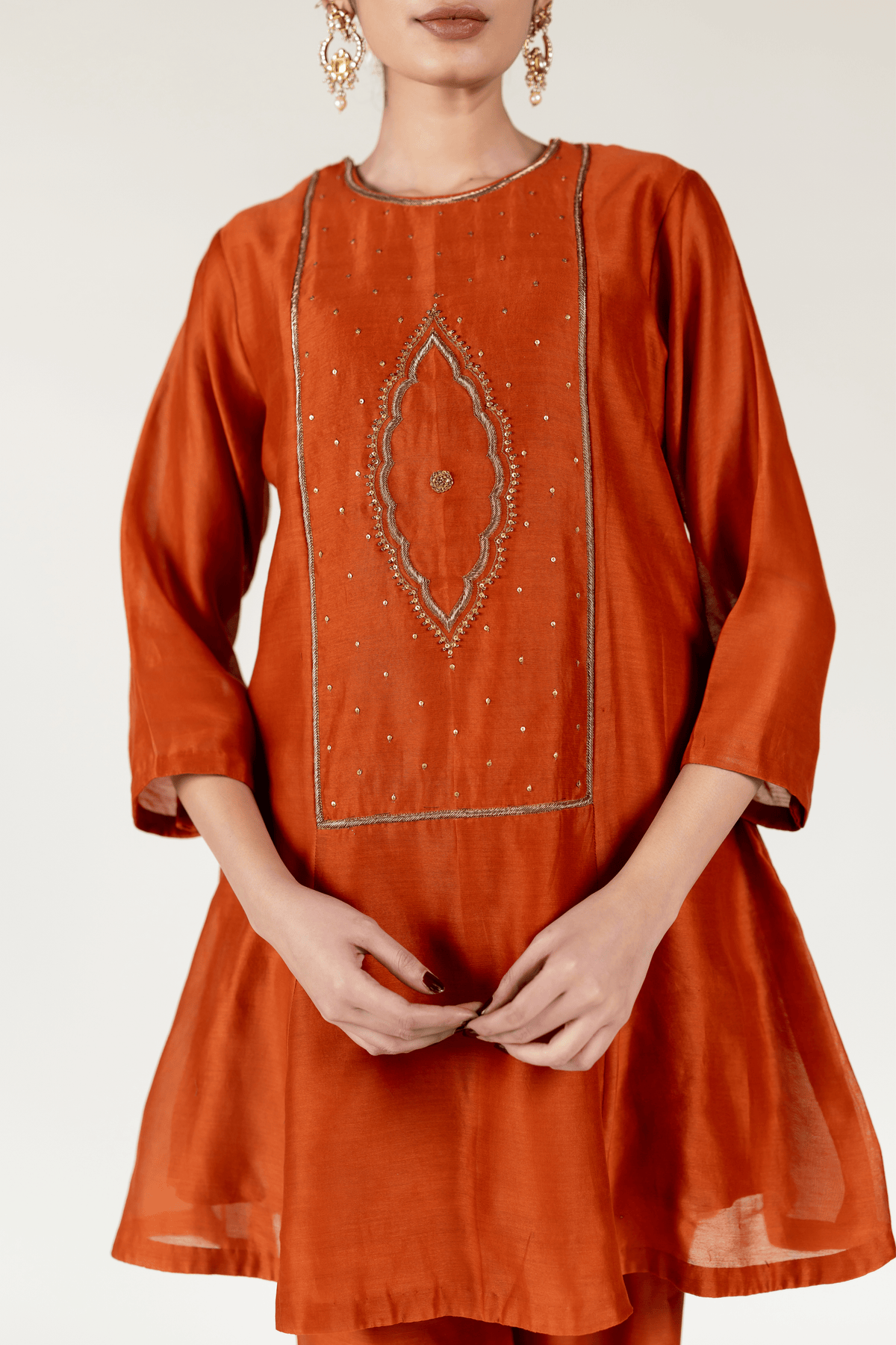 Rust Naaz Tunic Set