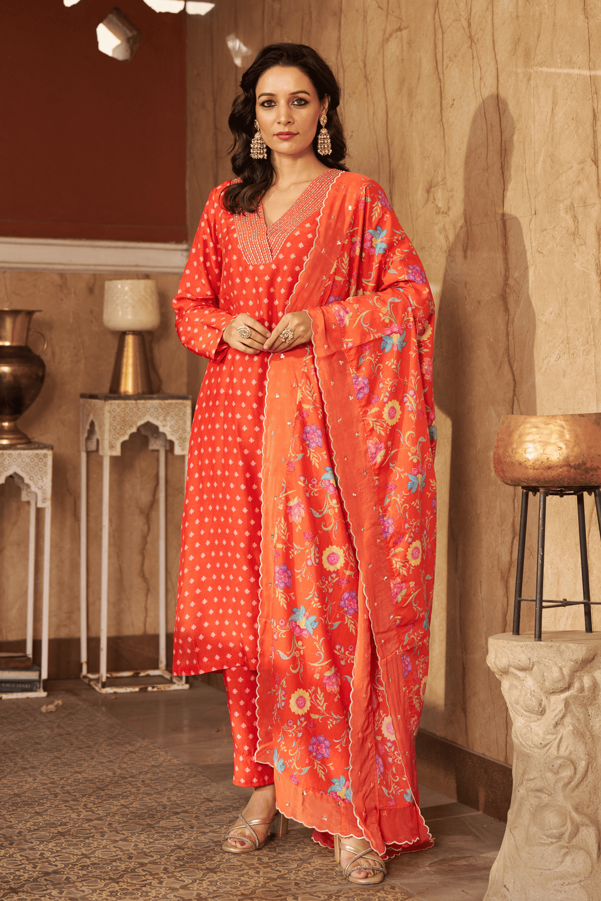 Bia Burnt Orange Kurta Set