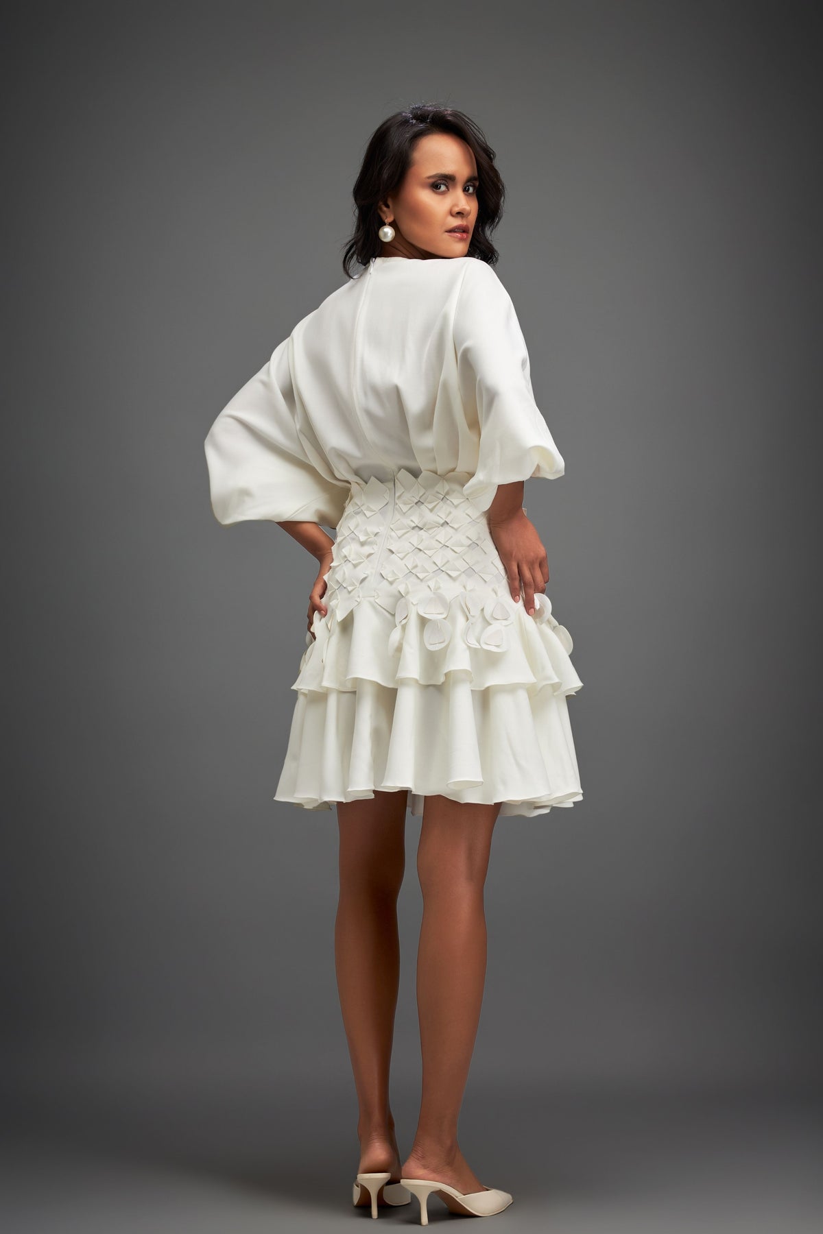 White Sleeved Dress