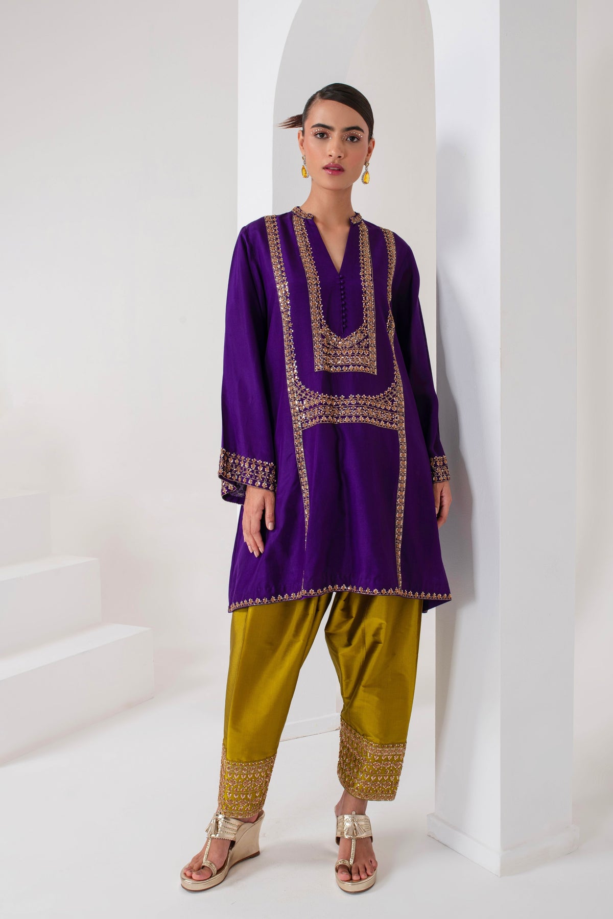 Purple Kurta Set