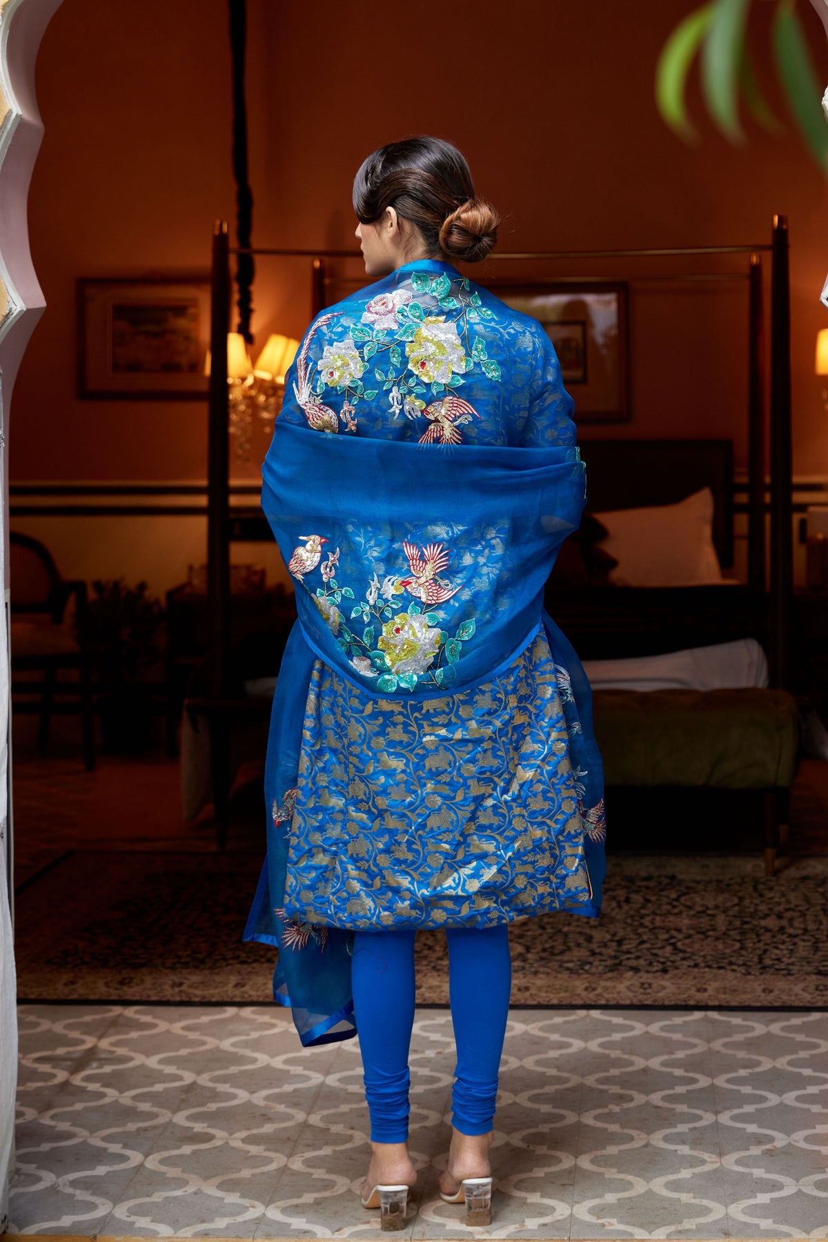 Gulafsha Blue Kurta Set