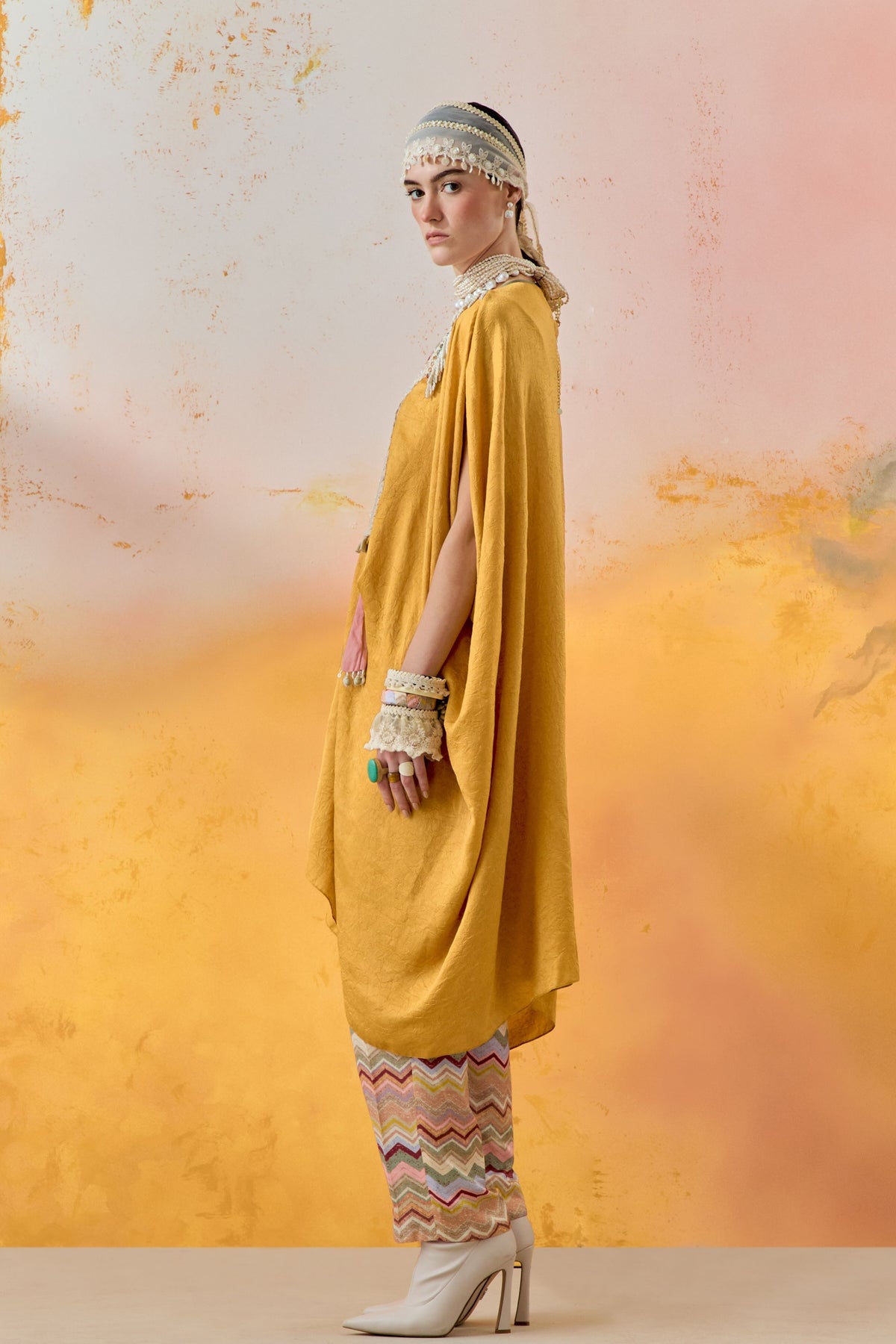 Yellow Topaz Ritu Kaftan Tunic Set