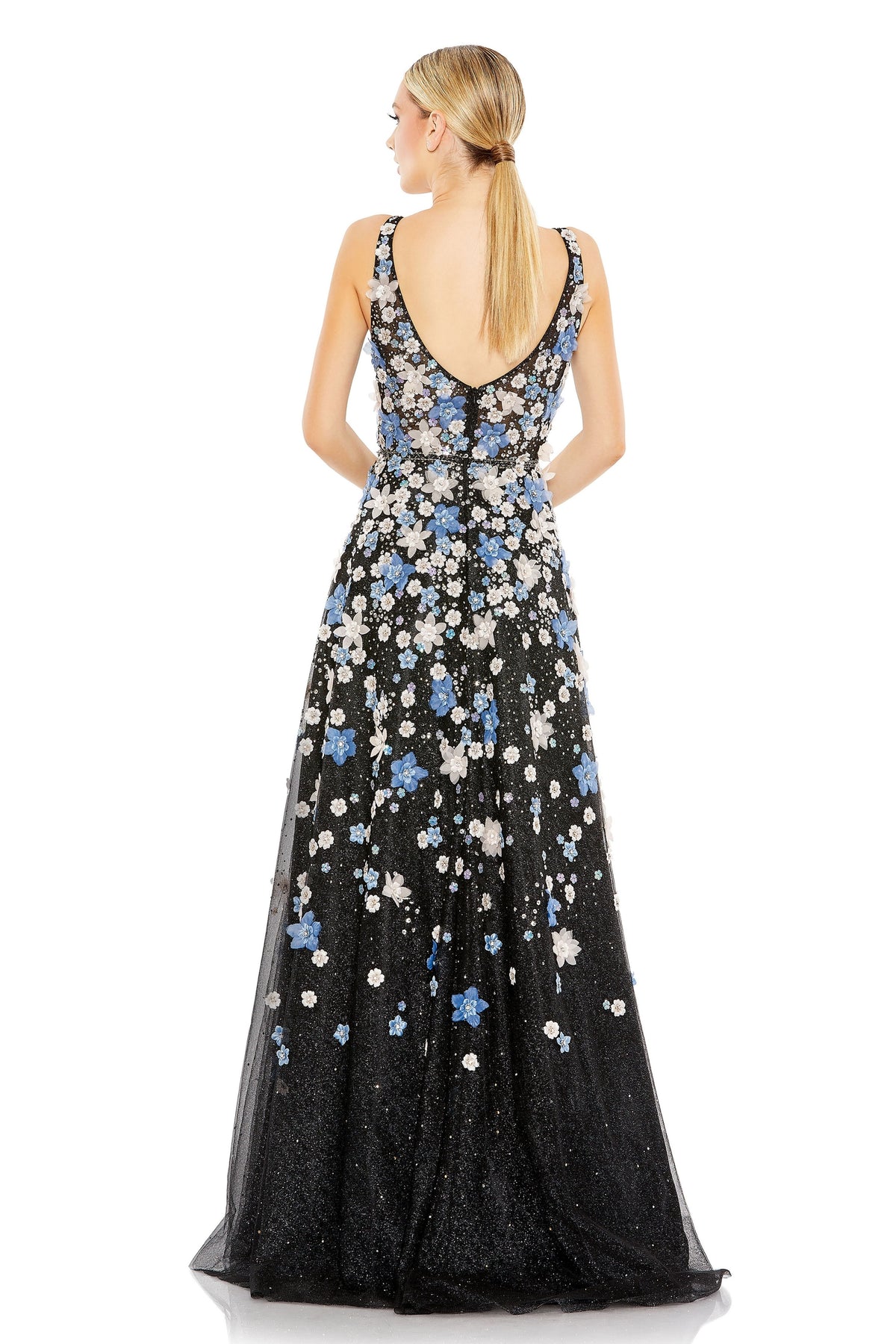 Embellished Glitter Gown