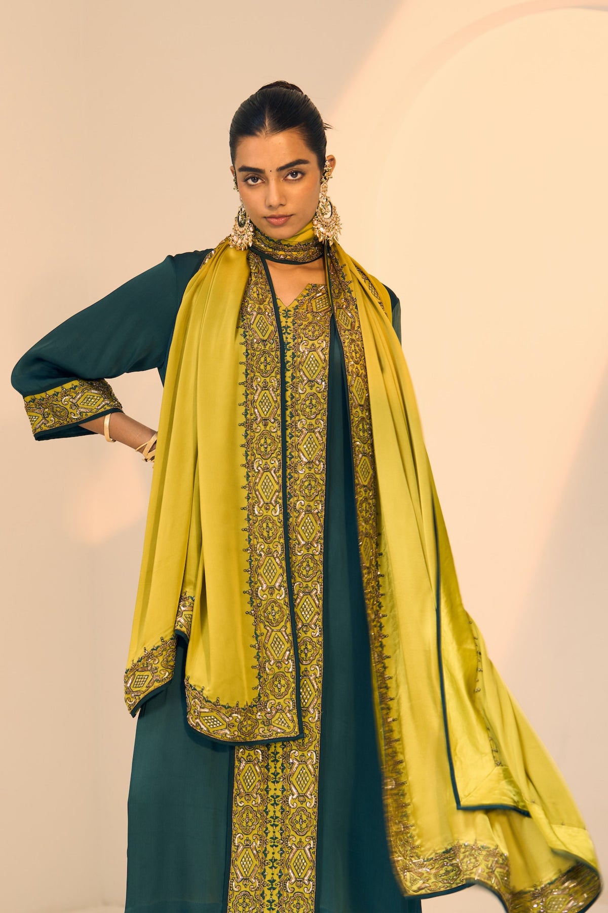 Green Seerat Dupatta