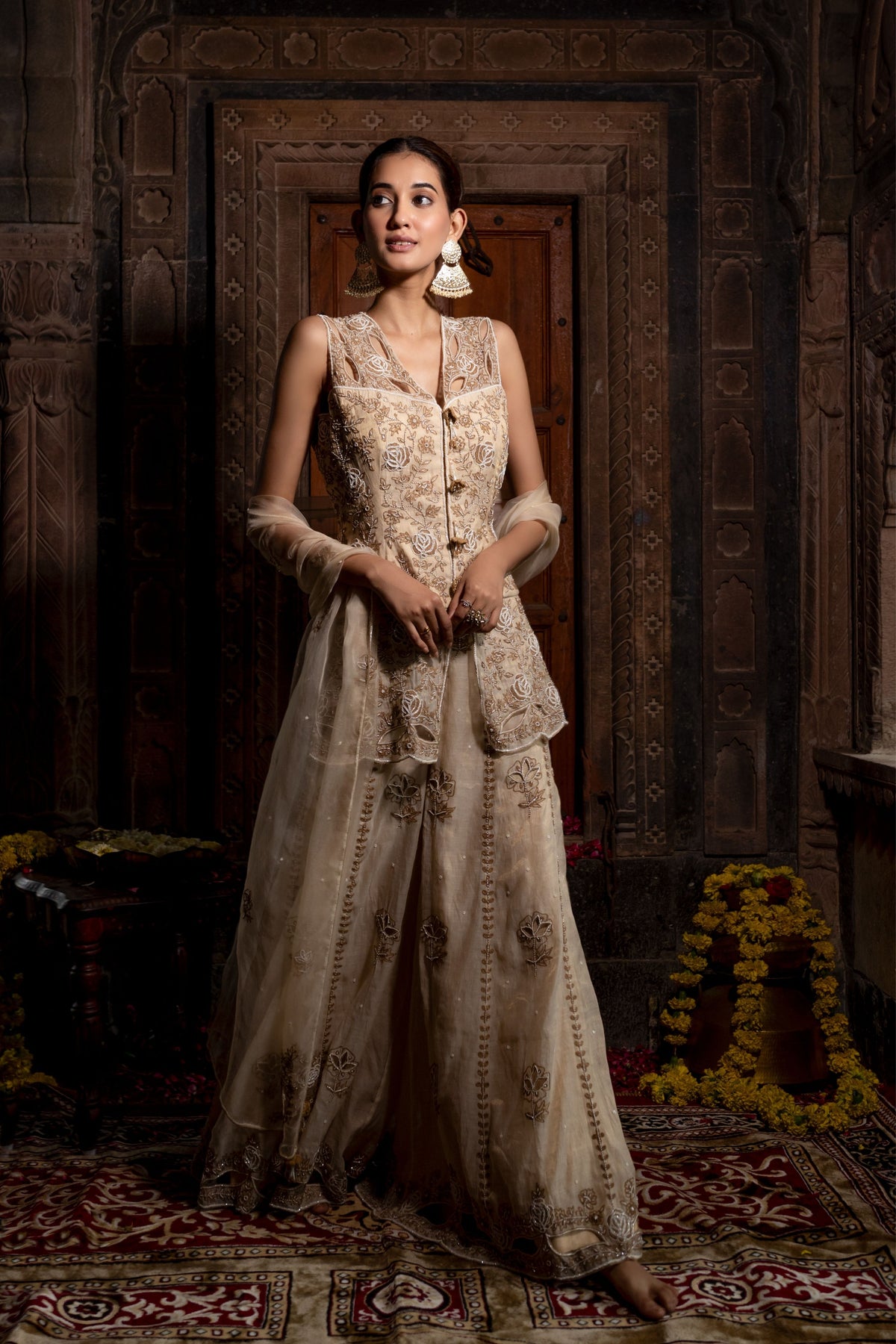 Sharara Set in Beige