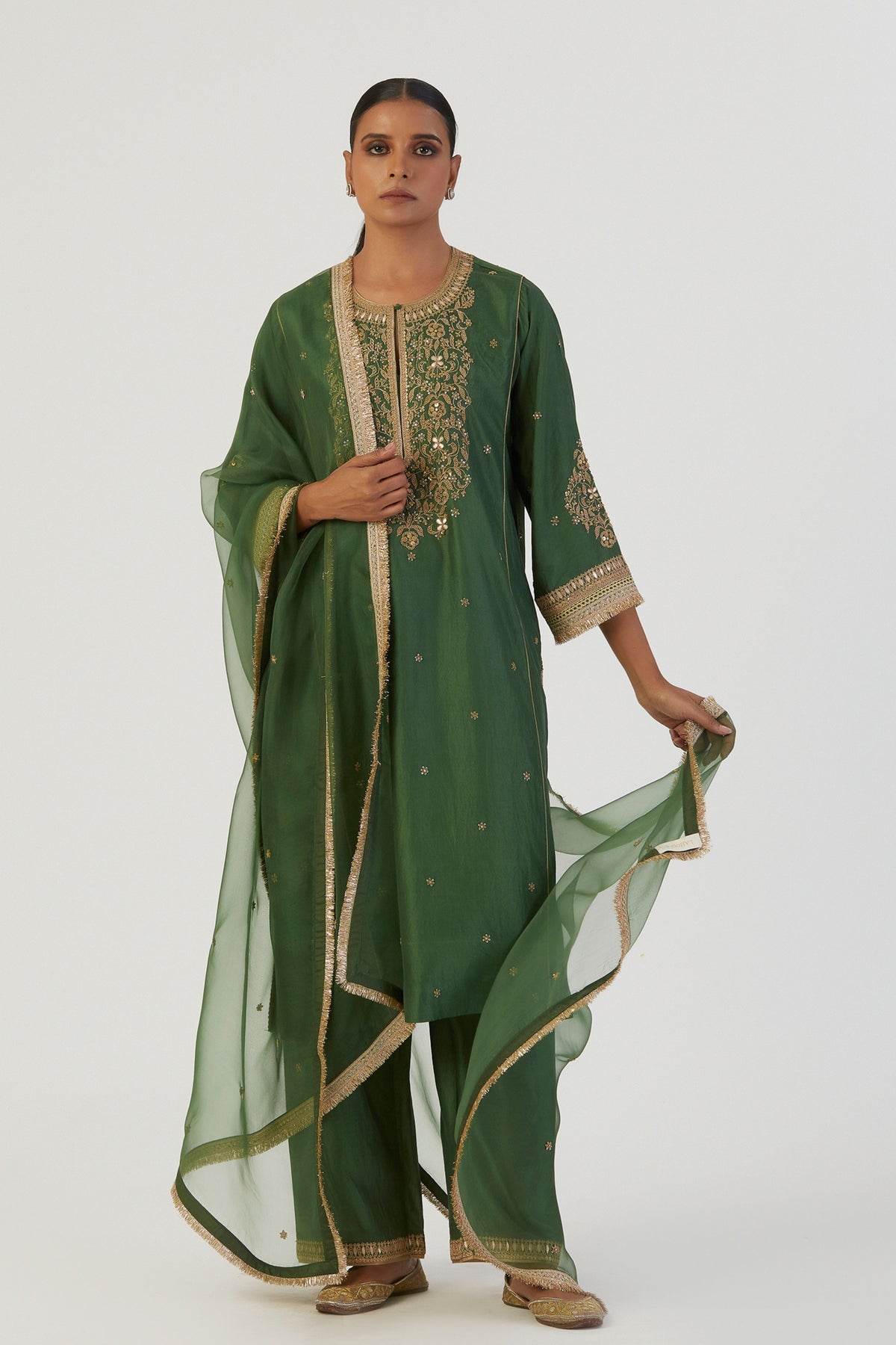 Zini Green Dupatta