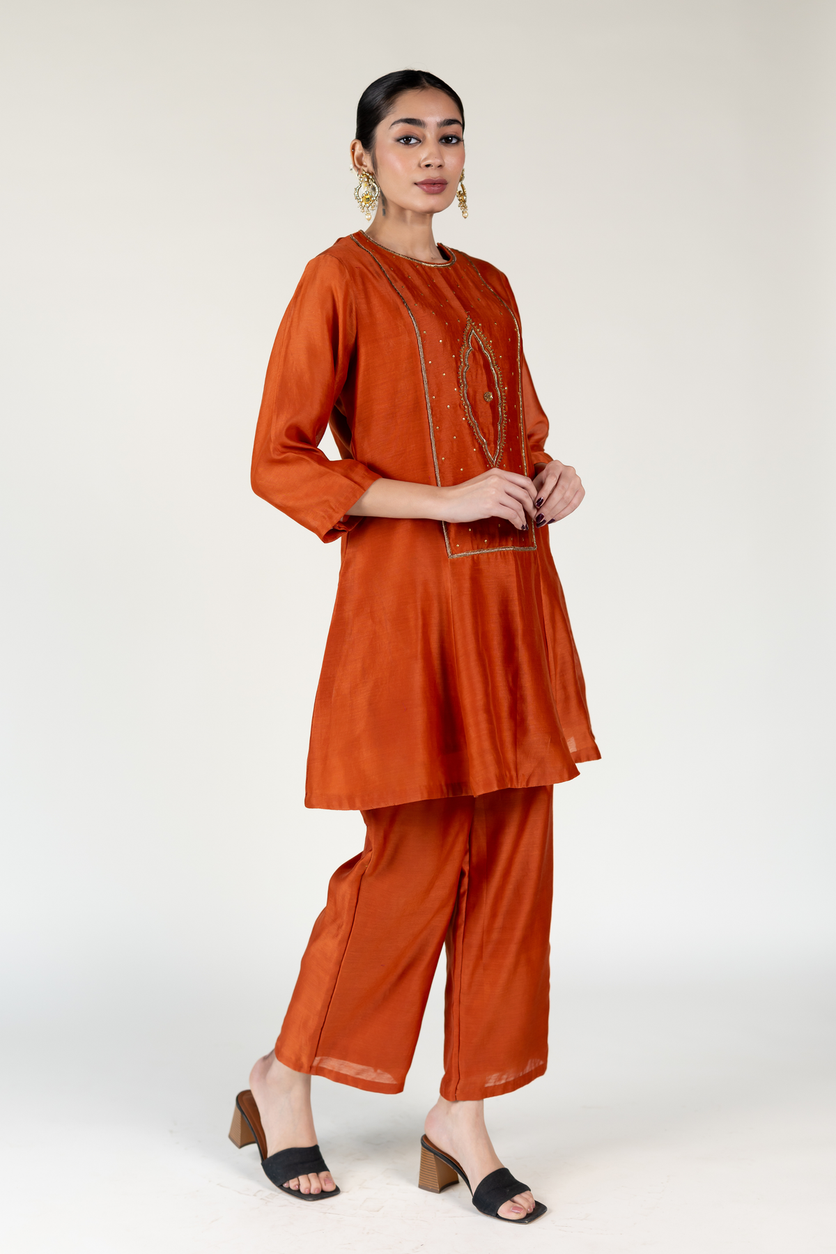 Rust Naaz Tunic Set