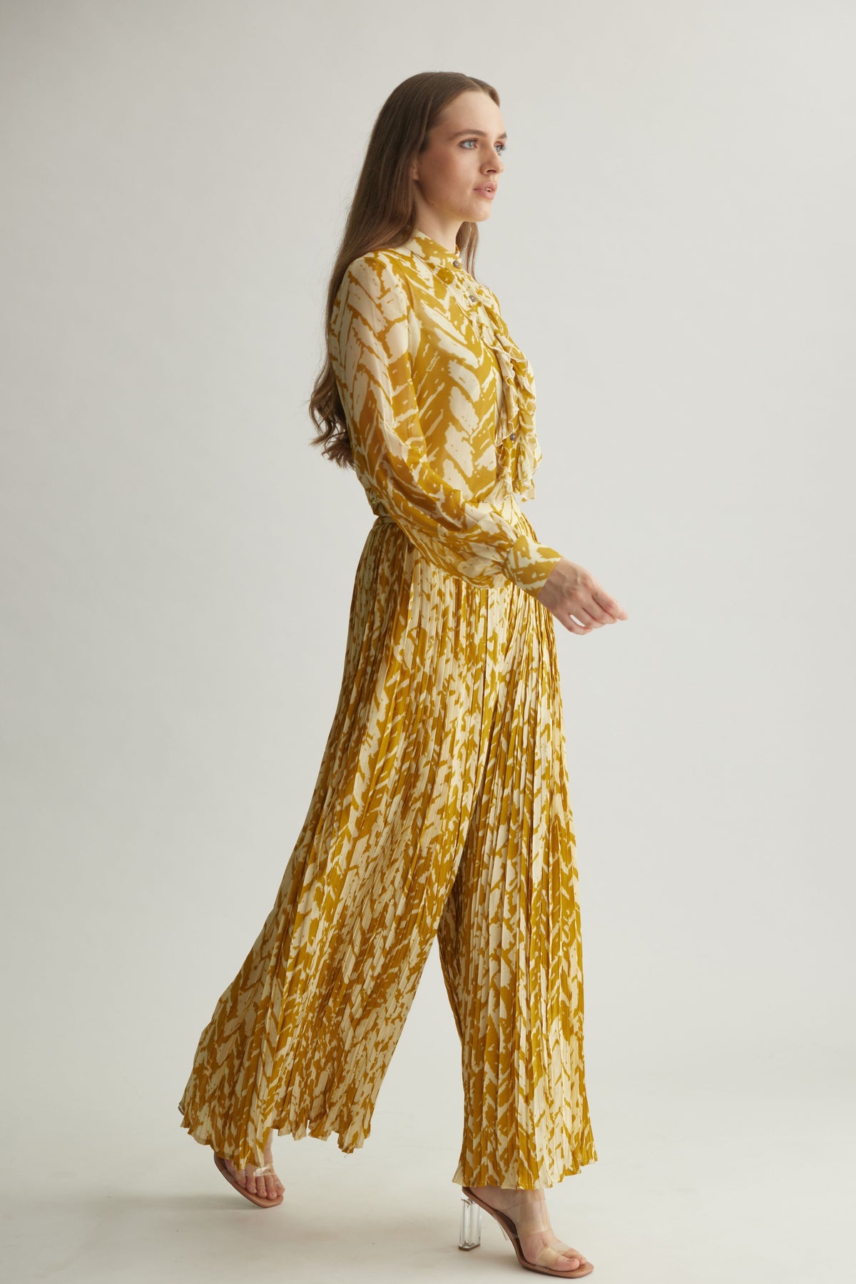 Mustard Chevron Pants