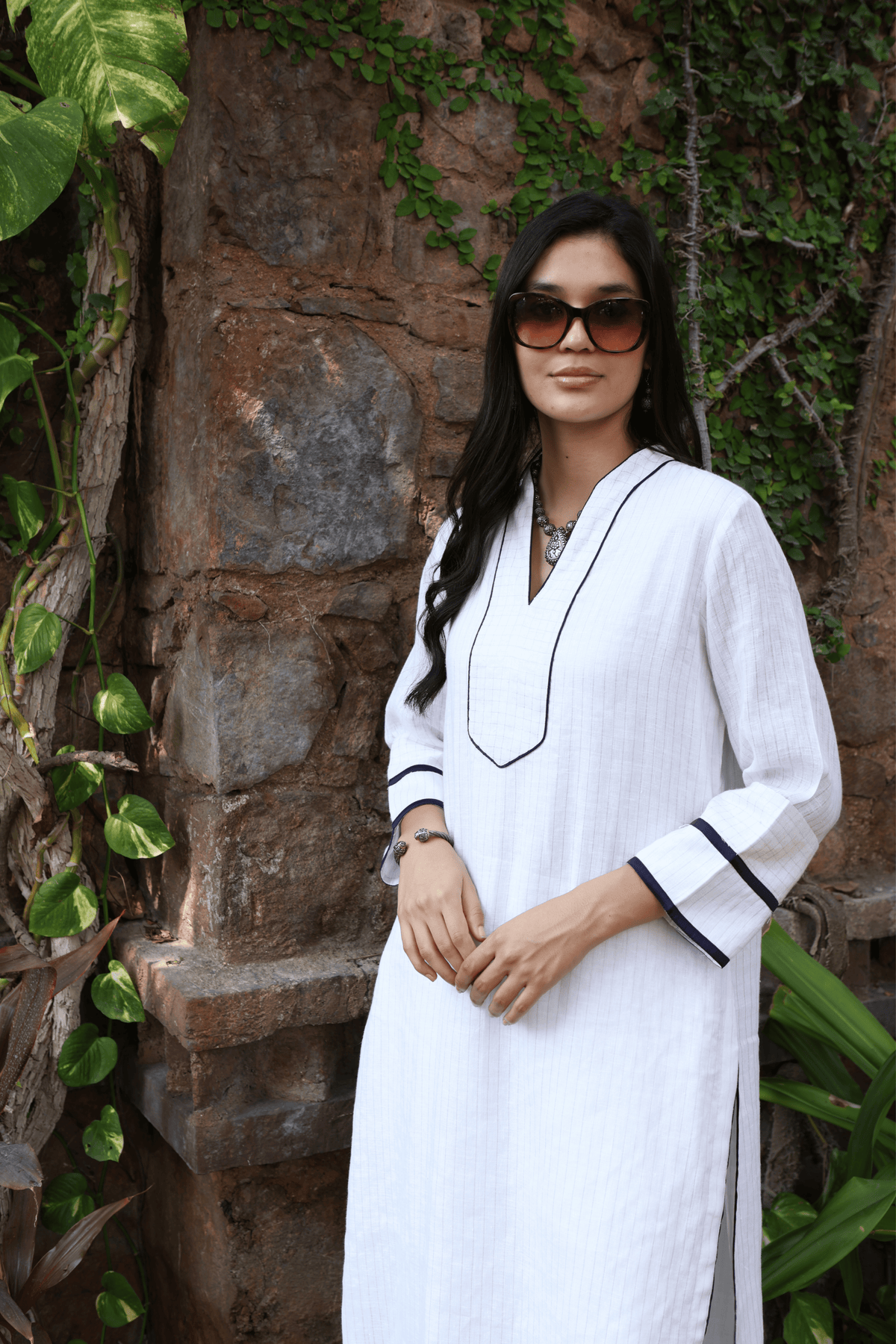 Metallic Stripes Kurta And Pant