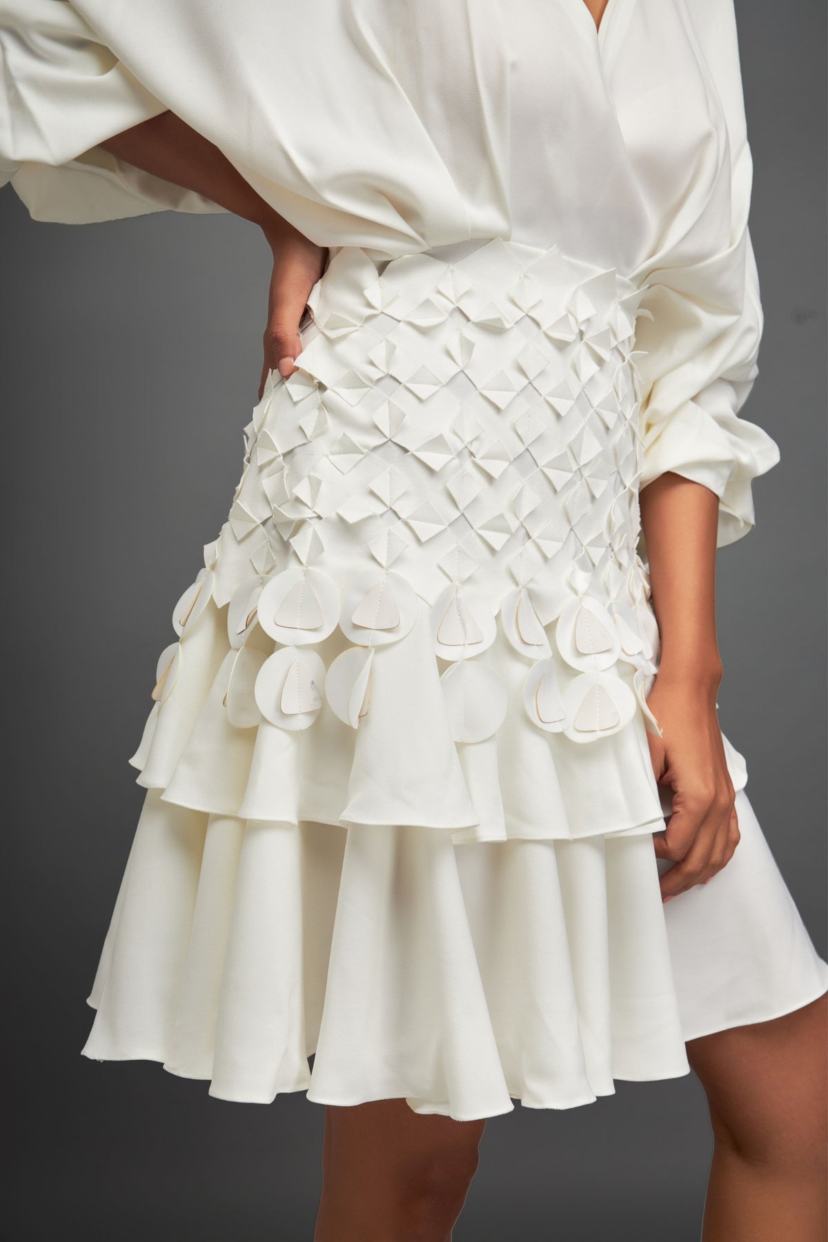 White Sleeved Dress