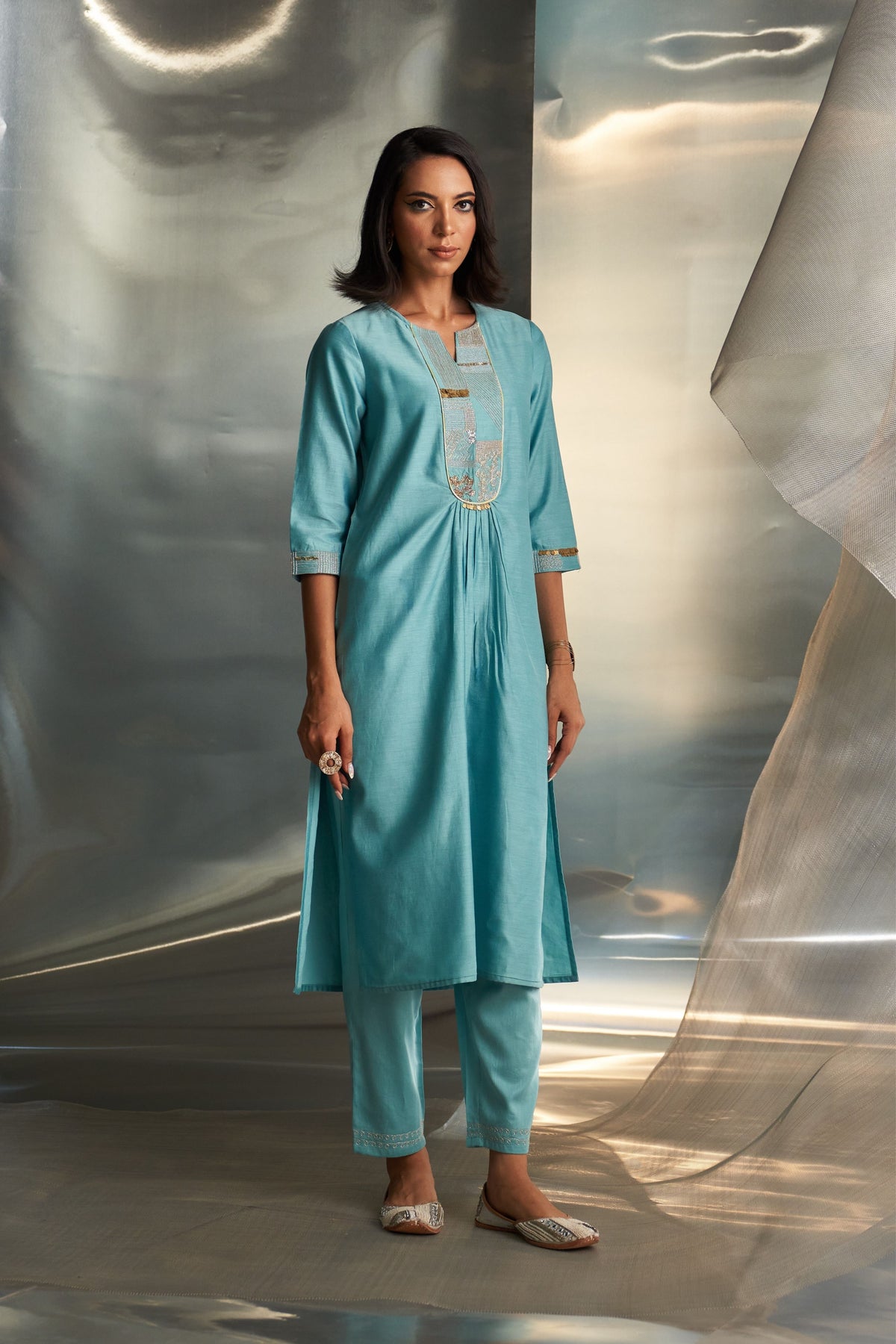 Gathered Kurta Set