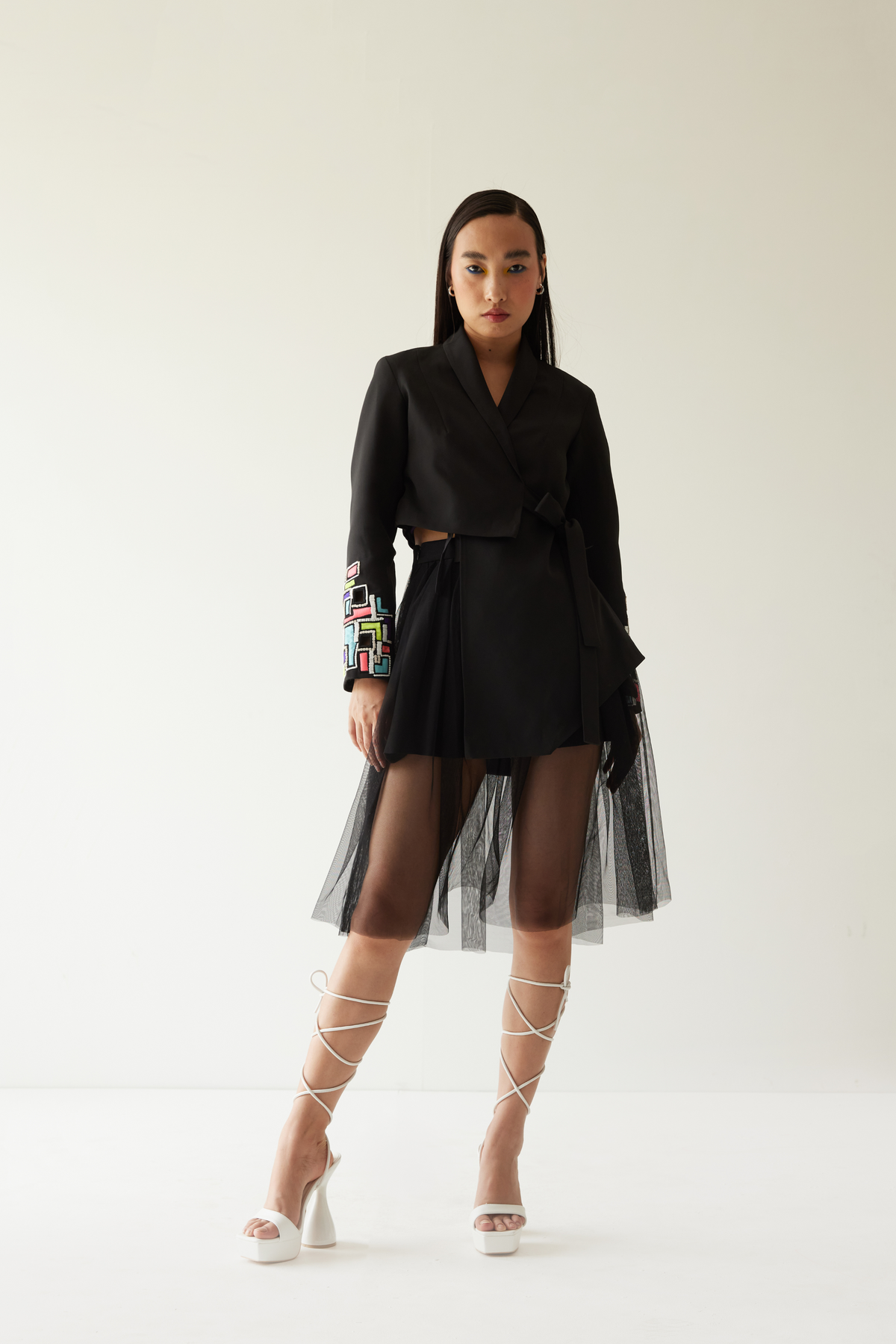 Buliding  Drape Jacket Co-ord Set