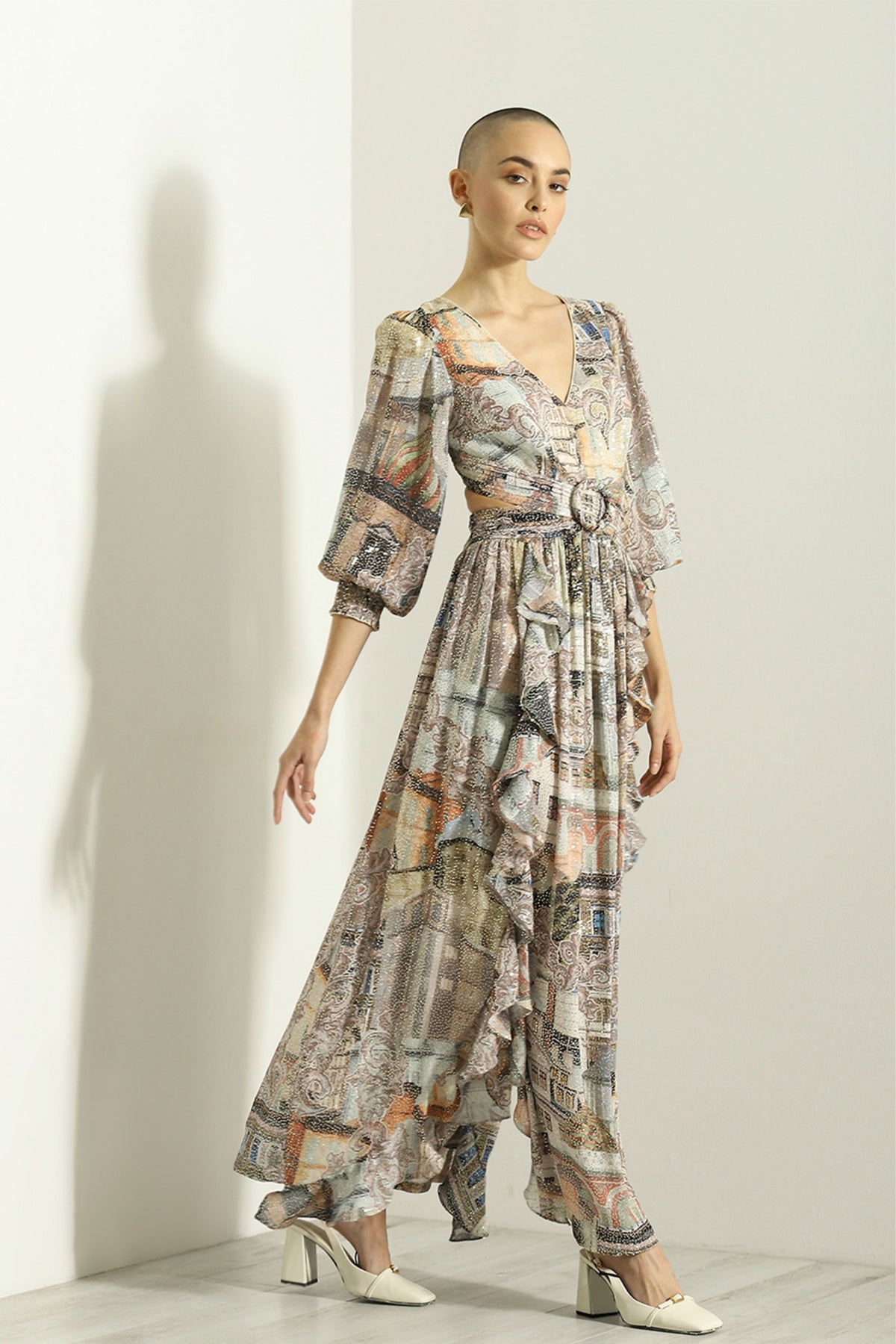 Constanza Ruffle Maxi Dress