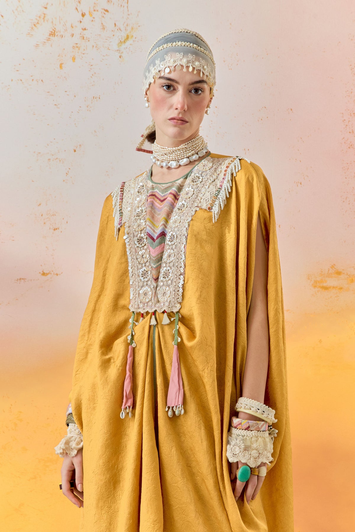 Yellow Topaz Ritu Kaftan Tunic Set