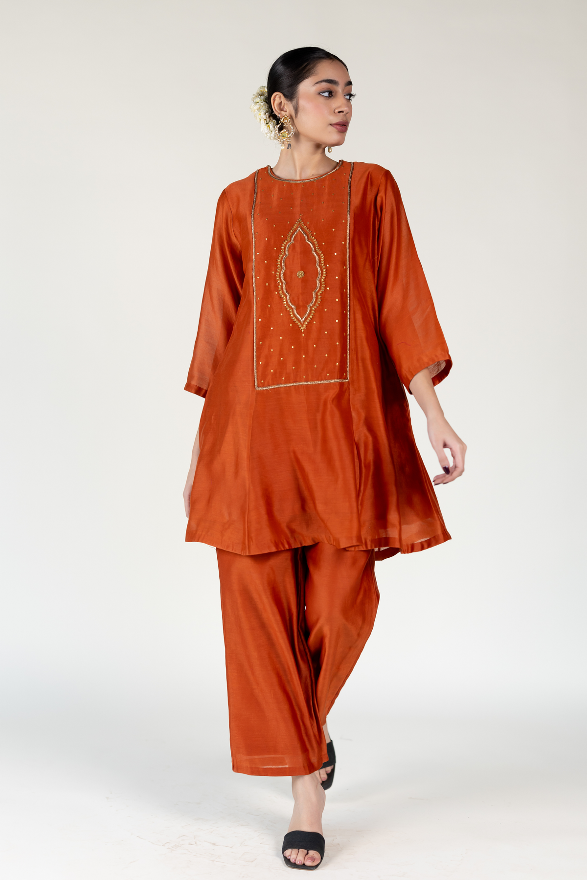 Rust Naaz Tunic Set