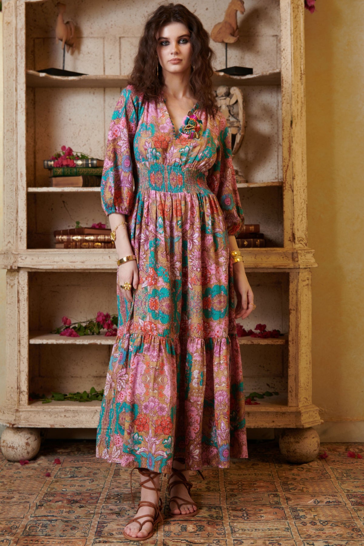 Printed Tier Maxi Dress