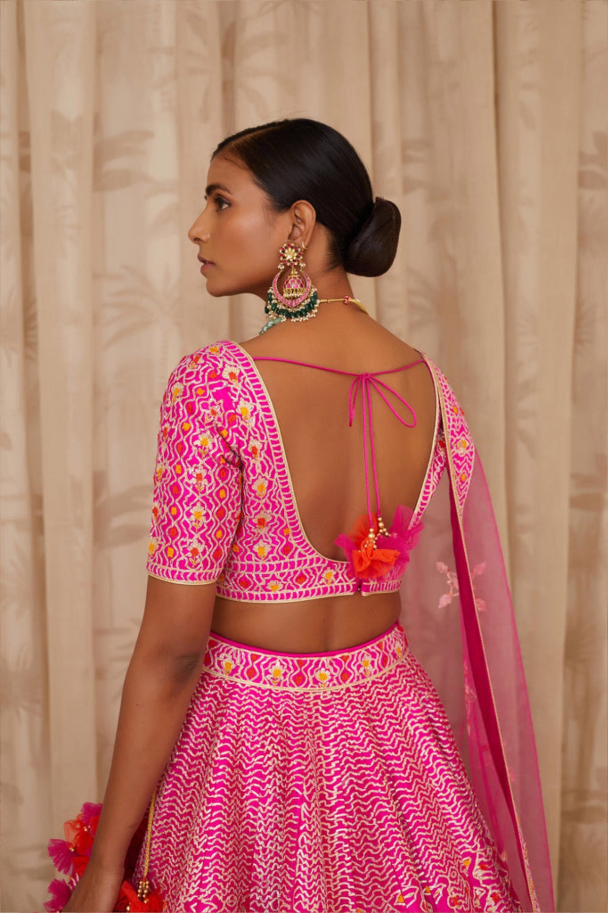 Magenta pink lehenga set