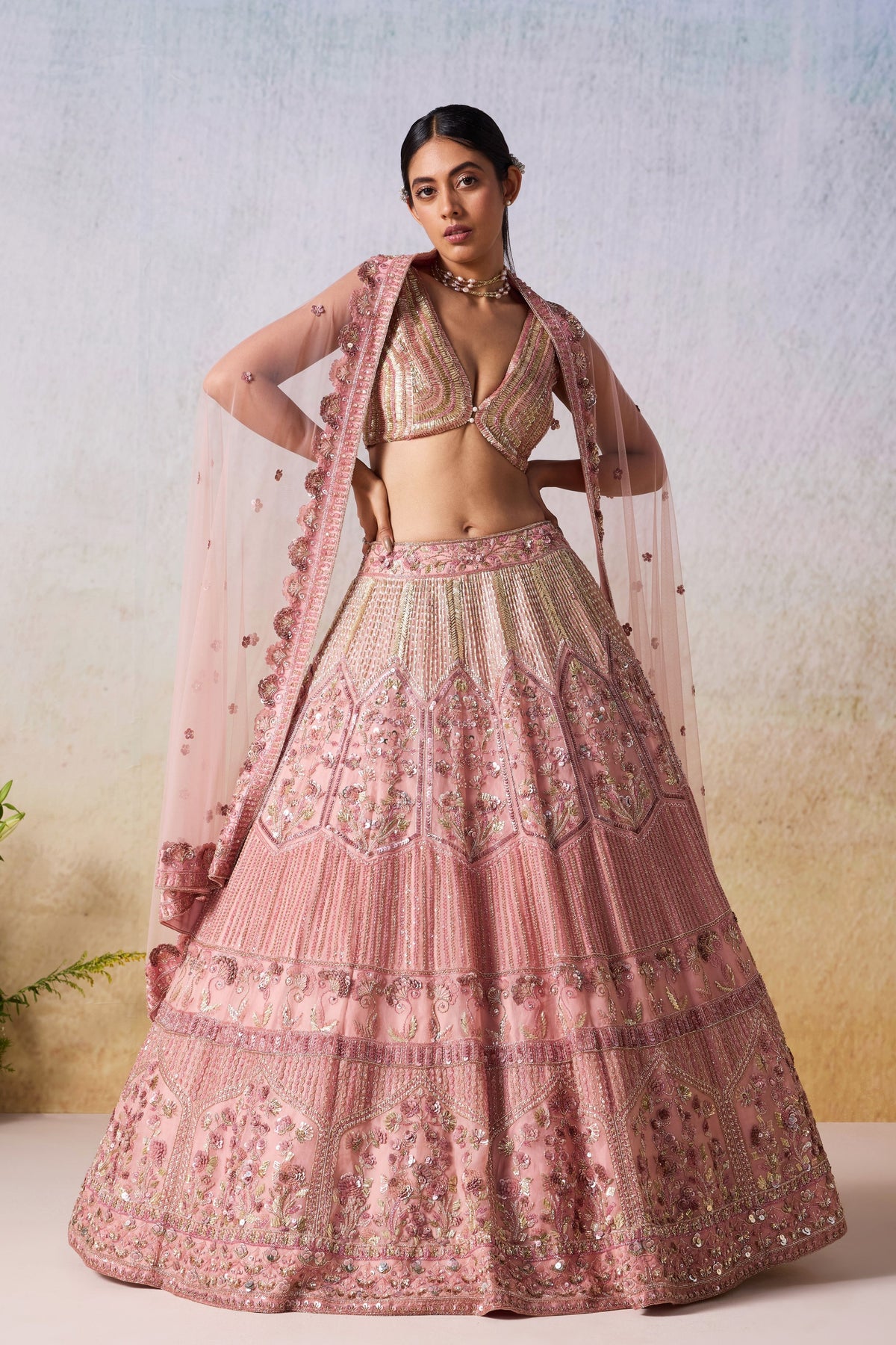 Dusty Rose Lehenga