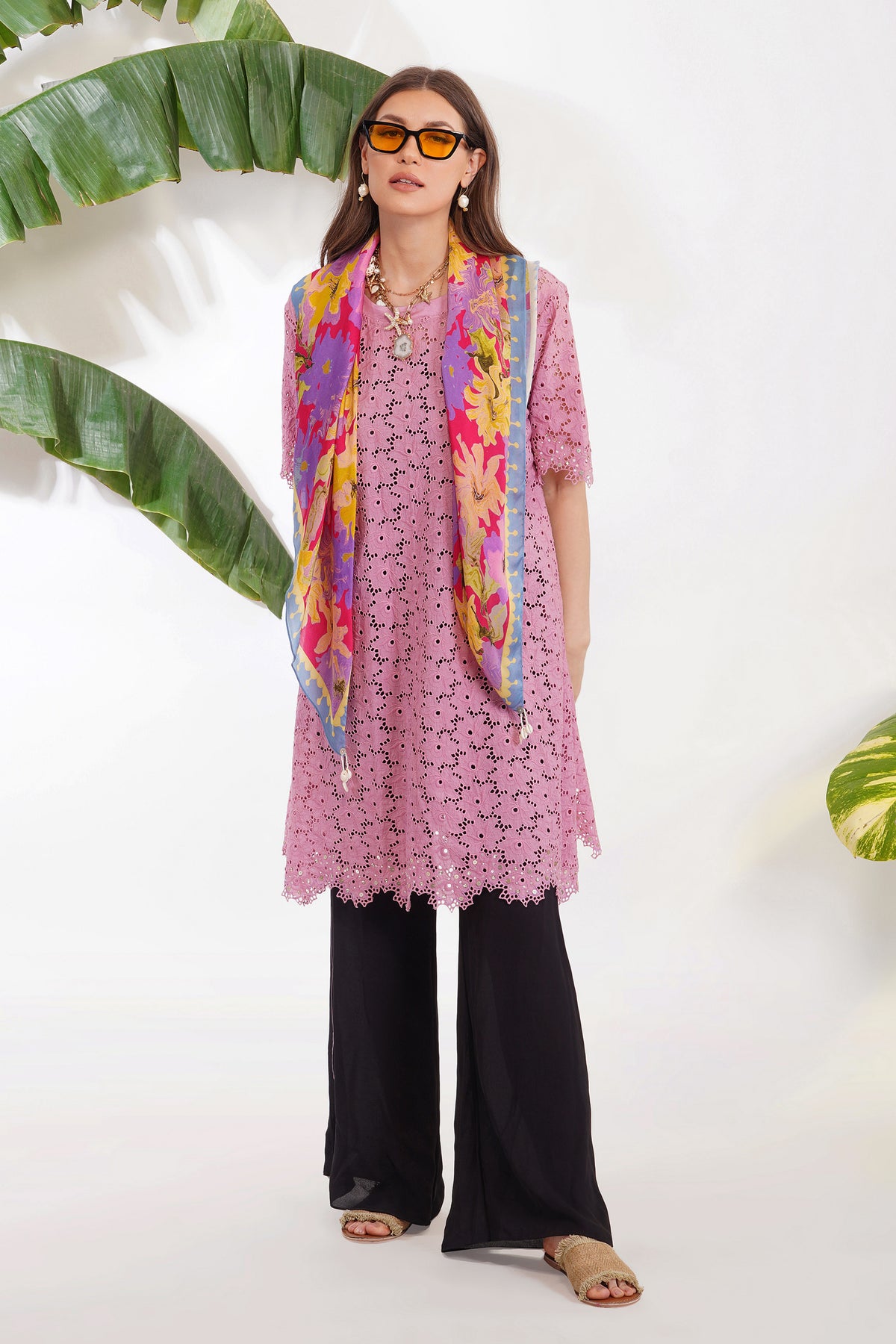 Broderie Anglaise Tunic Set