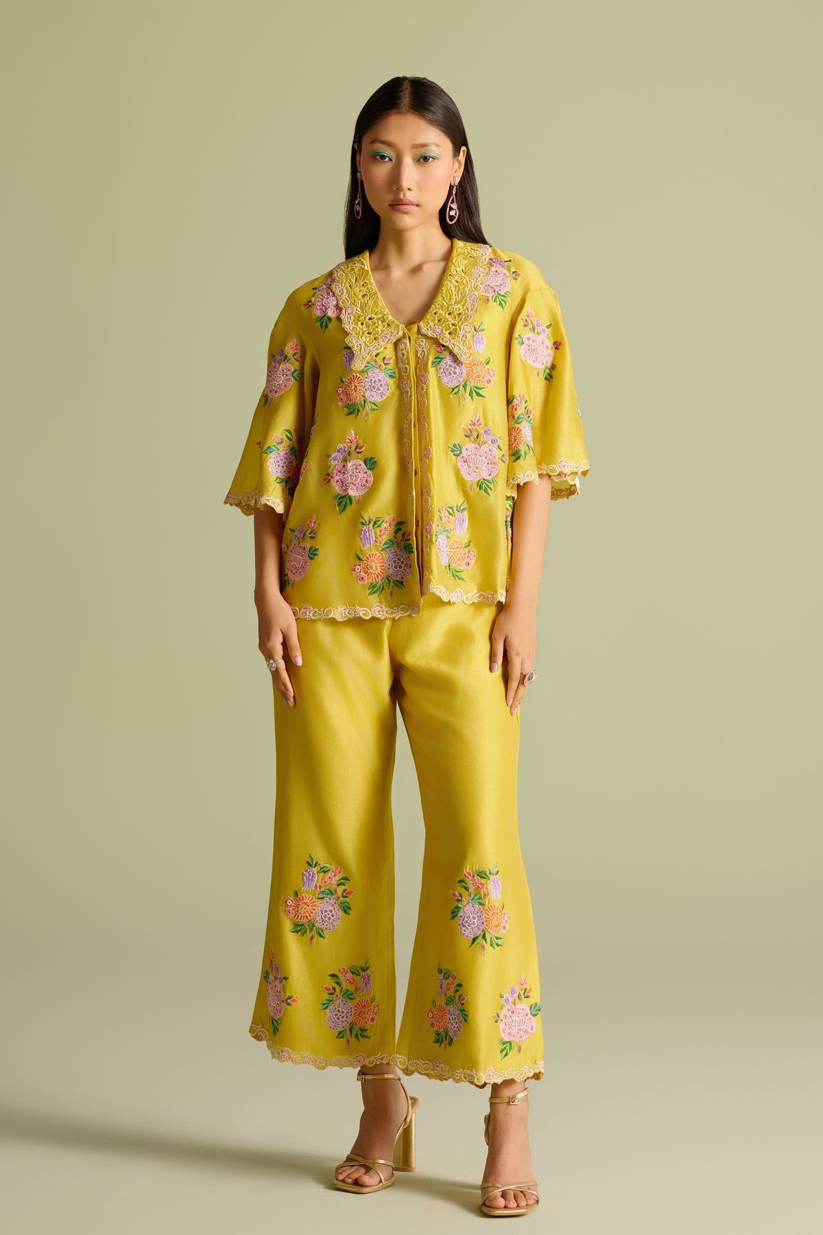 Yellow Floral Bunch Shirt