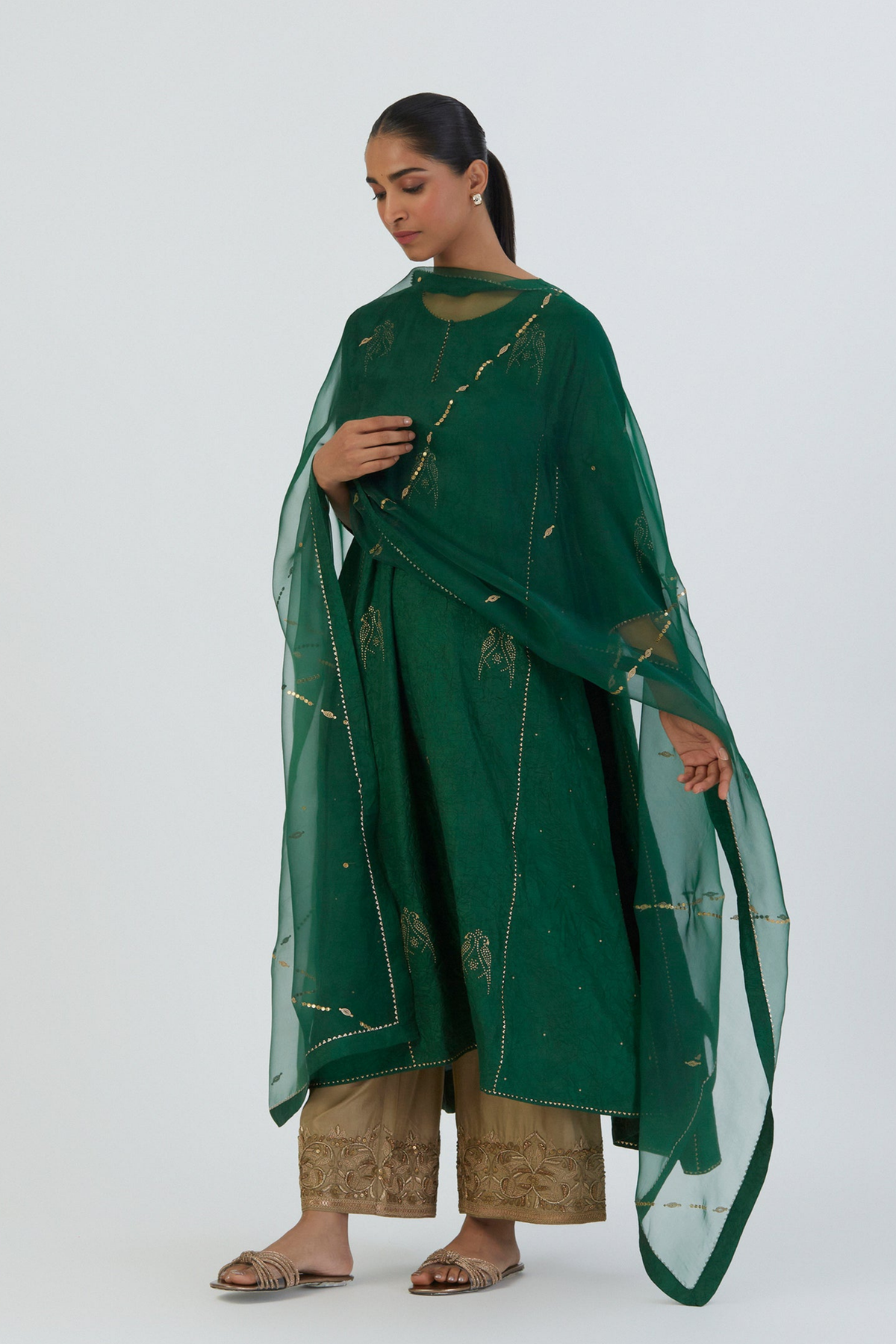 Sujata Green Kurta &amp; Pant