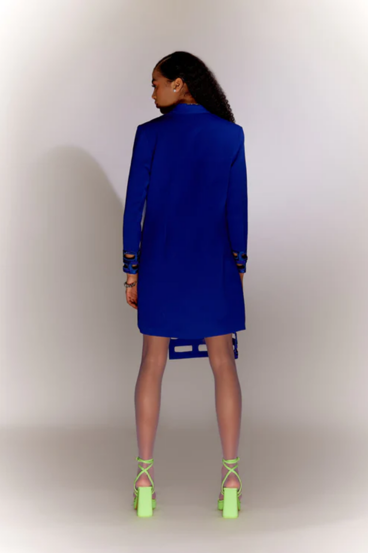 Blue Bricks Cut-out Jacket Dress