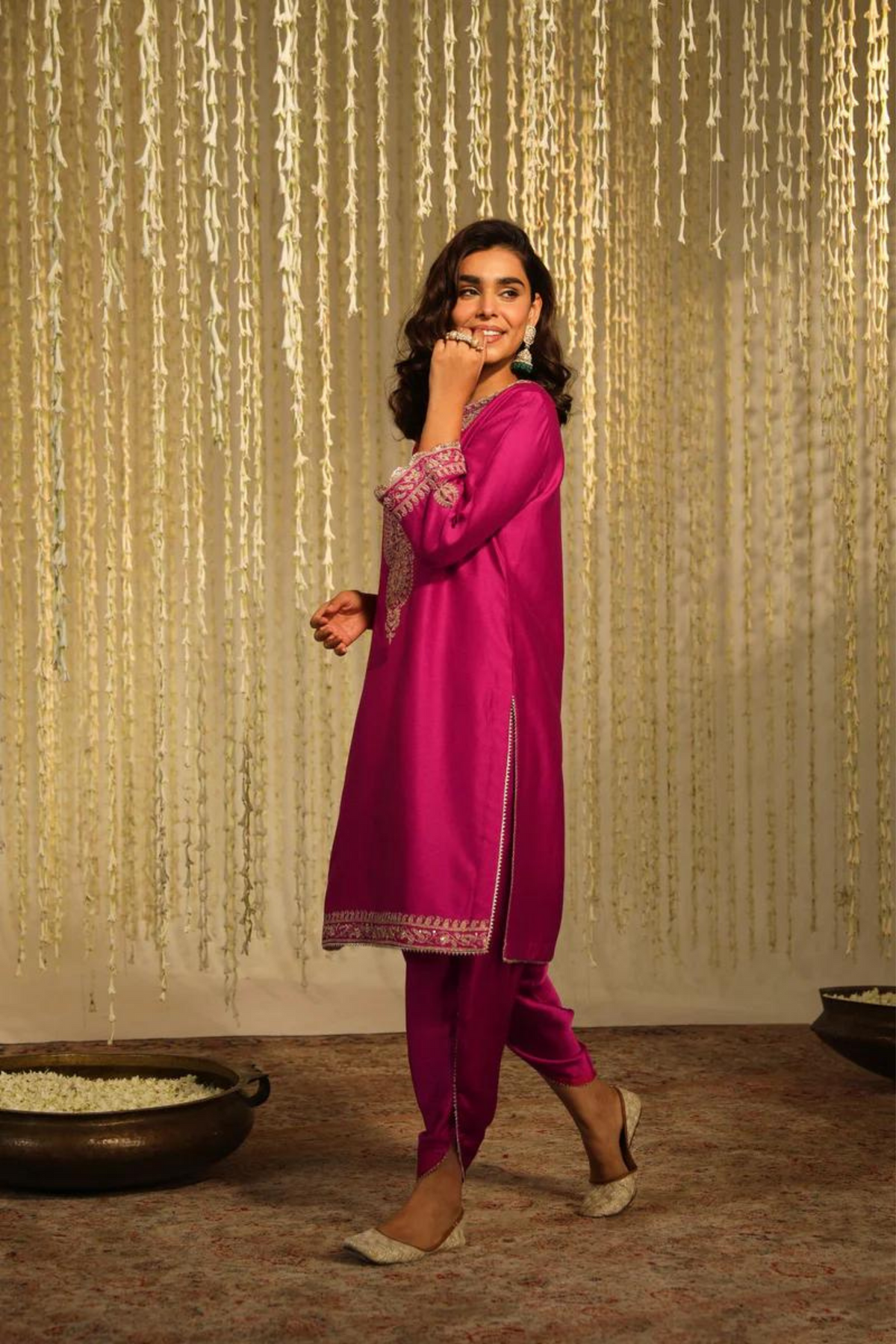 Enisa Hotpink Kurta Set