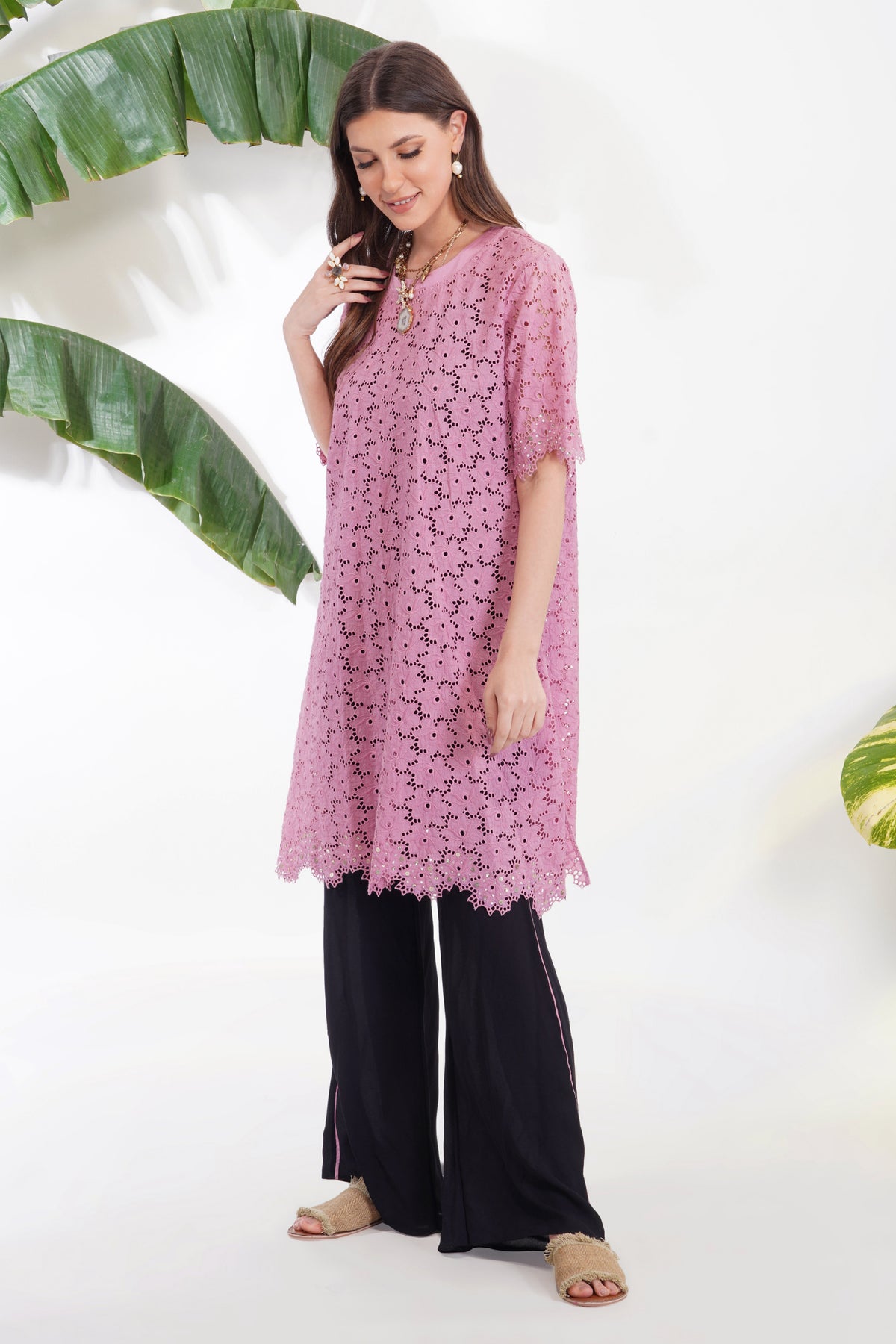 Broderie Anglaise Tunic Set