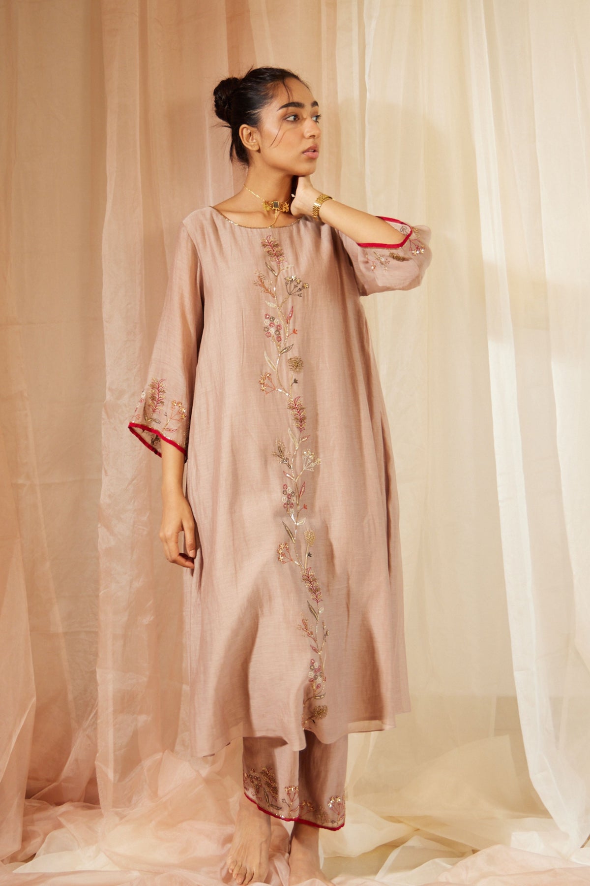 Grey Gul Kurta