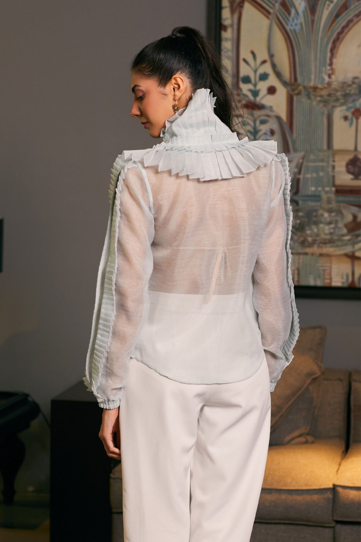 Ice Victorian Pleated Shirt