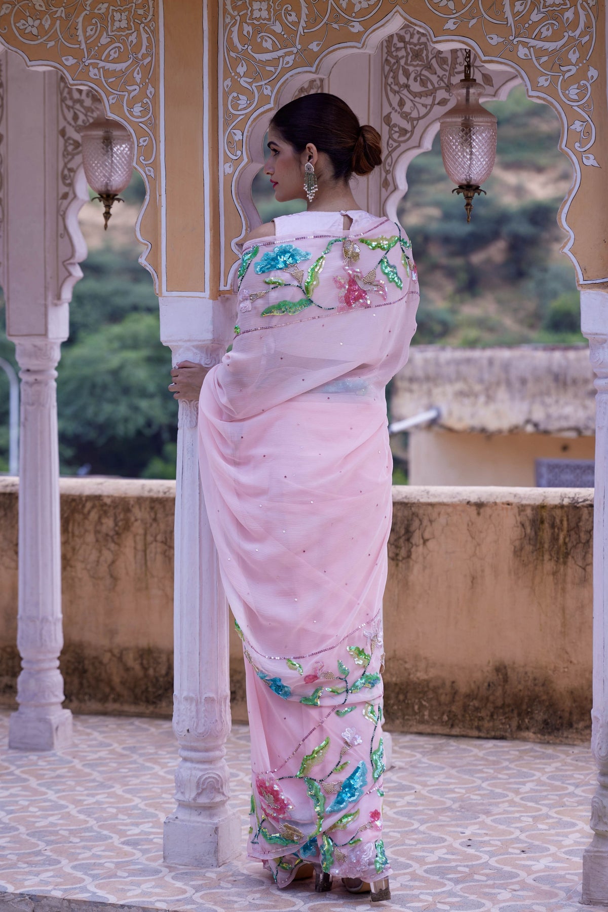 Vijayshree Blush Pink Saree