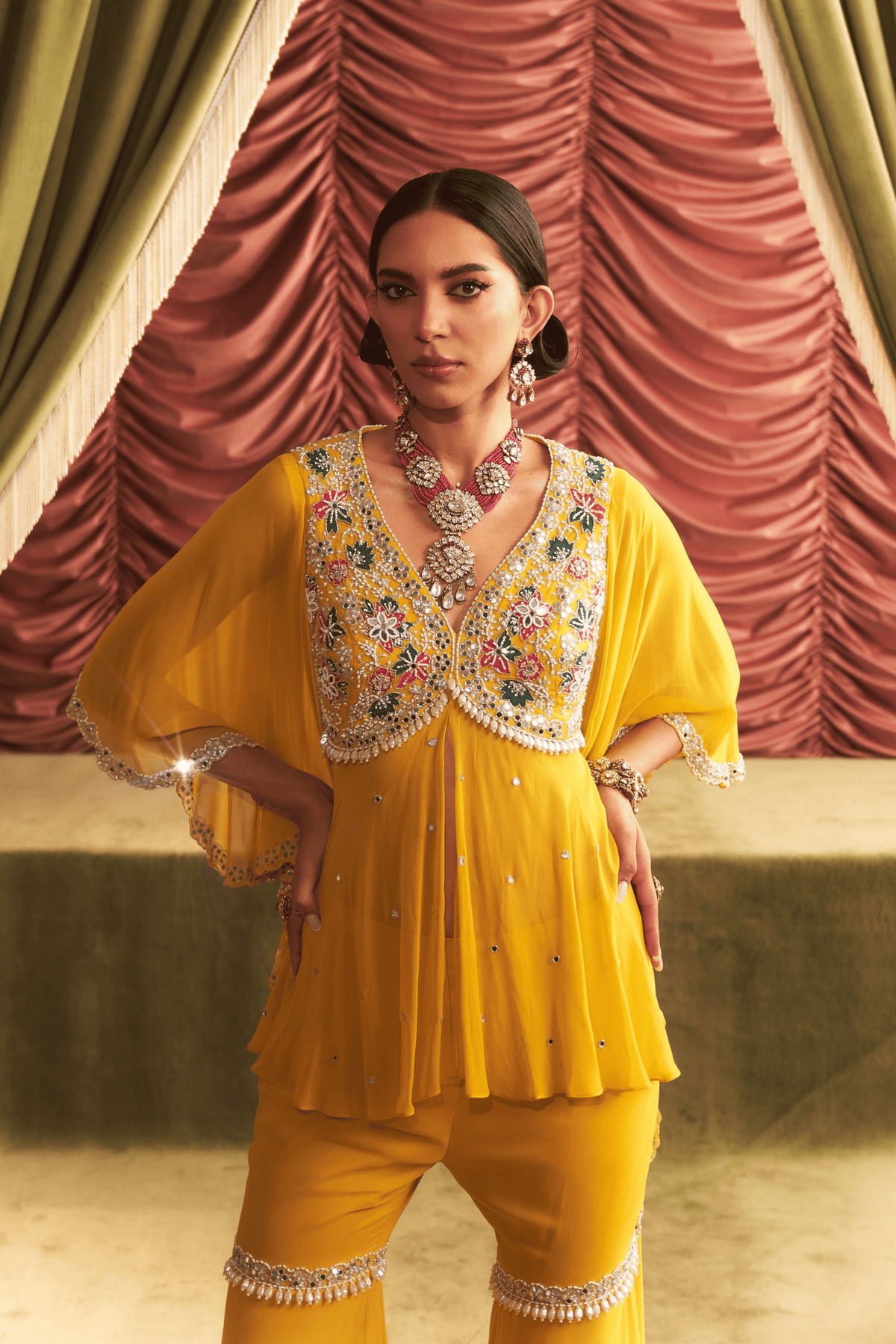 Yellow Gharara Set