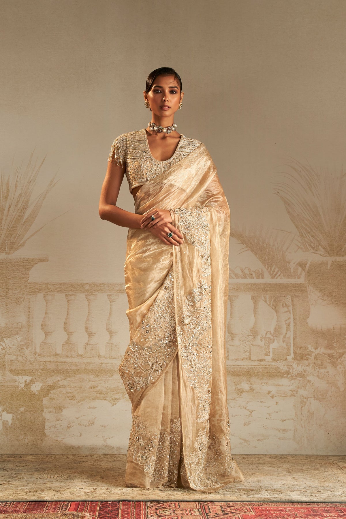 Ratan Persian-Inspired Embroidered saree set