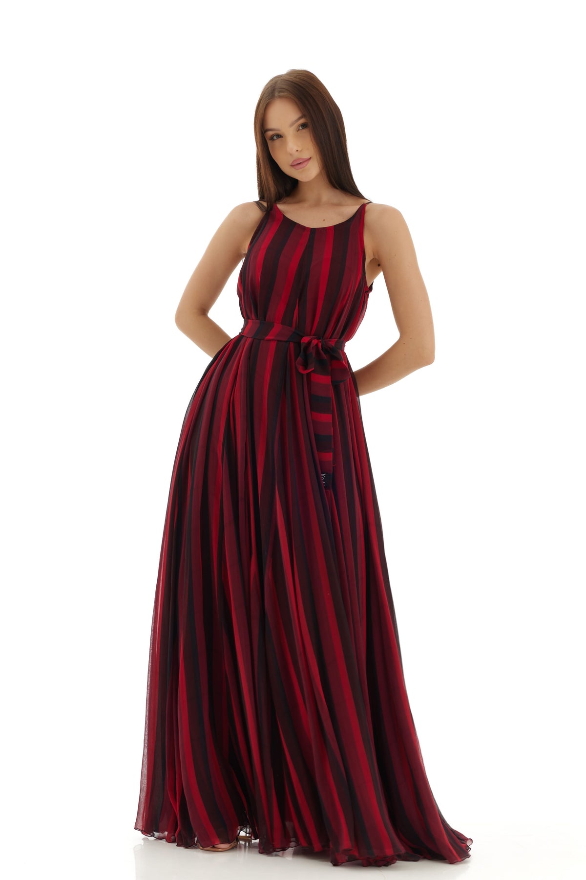 Red and Black Long Dress