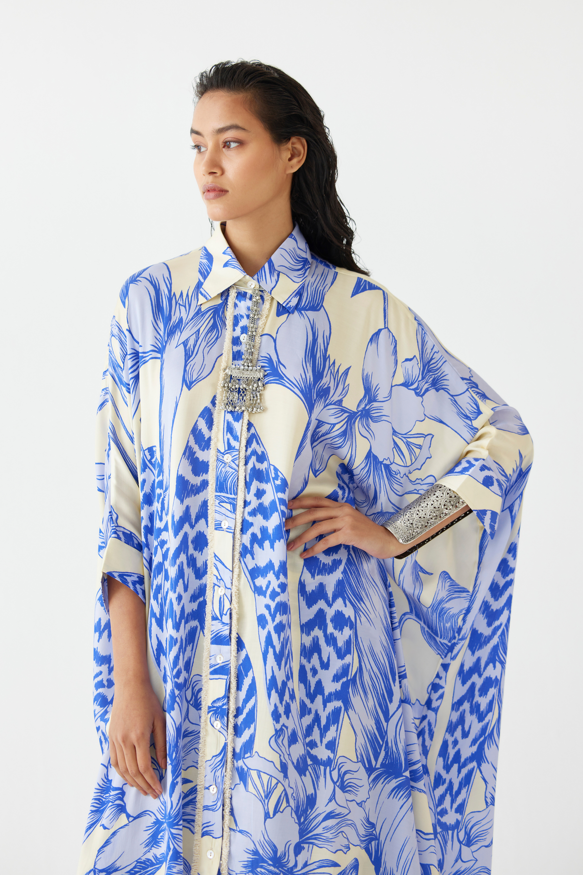 Blue  Aphrodite Kimono &amp; Pants