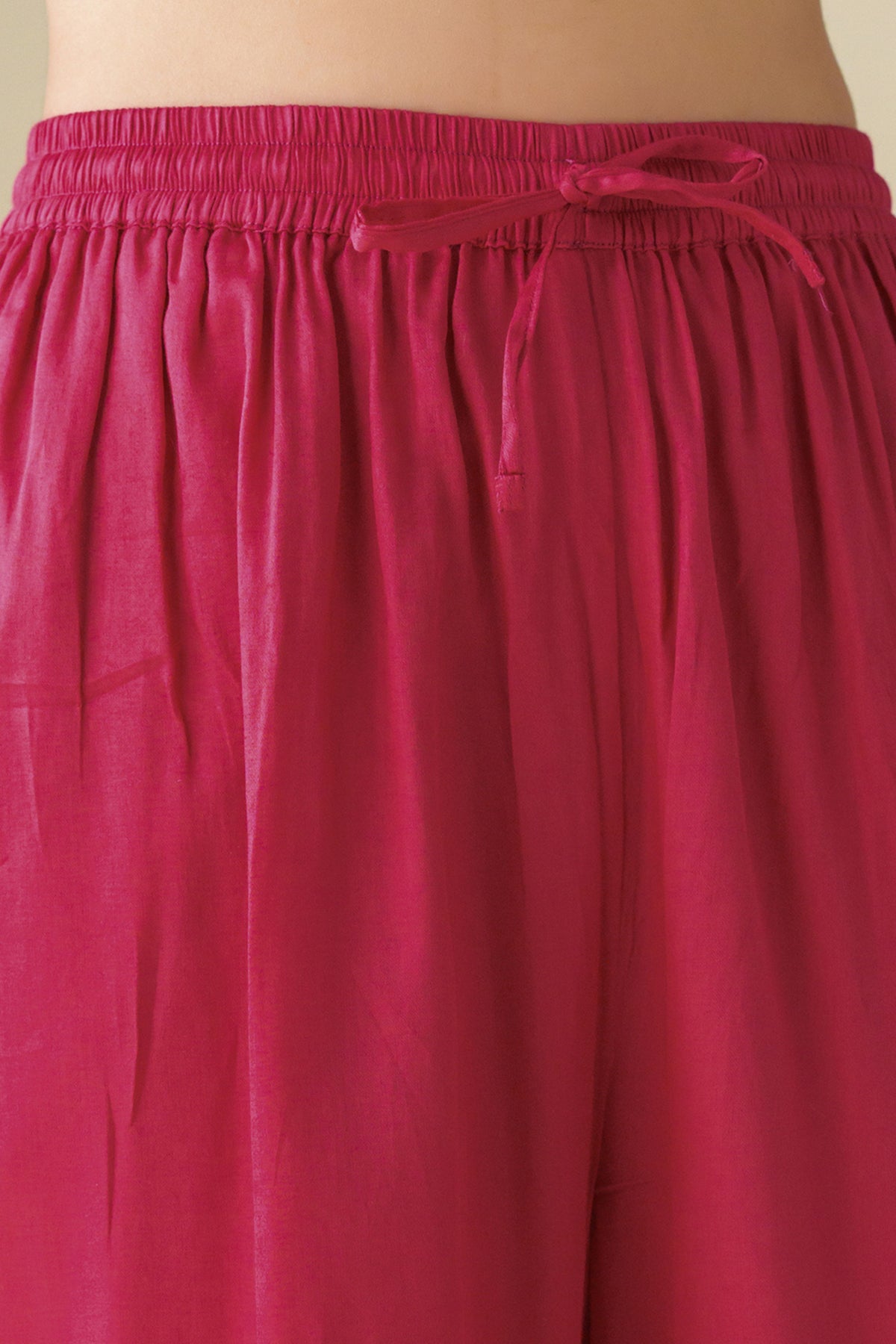 Pink Cotton Silk Pant