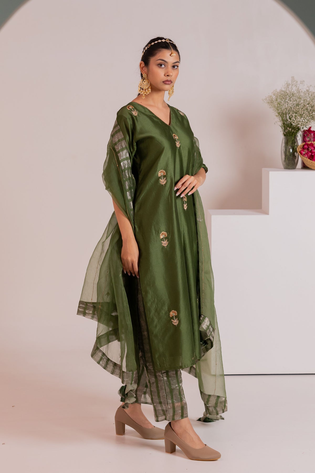 Sidhyaa Green Kurta Set