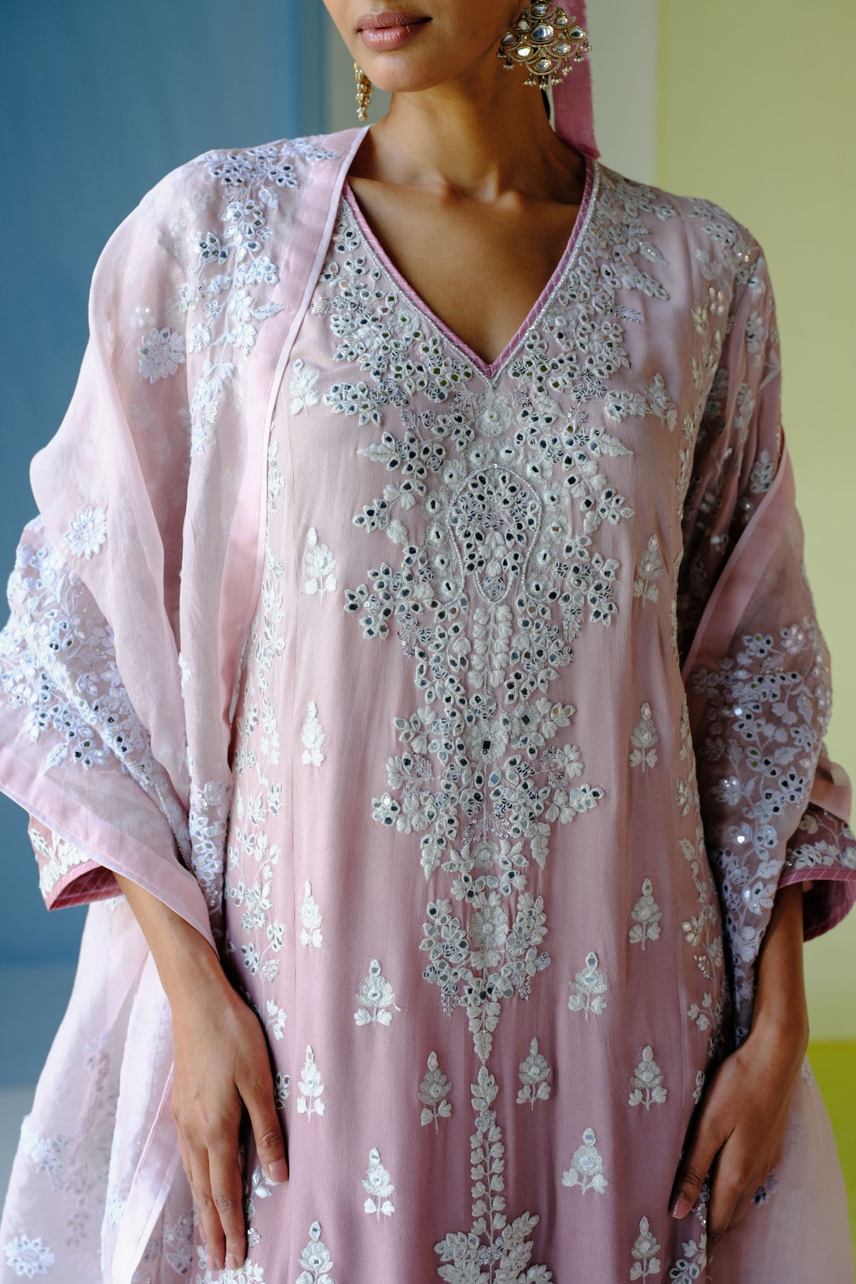 Pink Dua Long Kurta Set