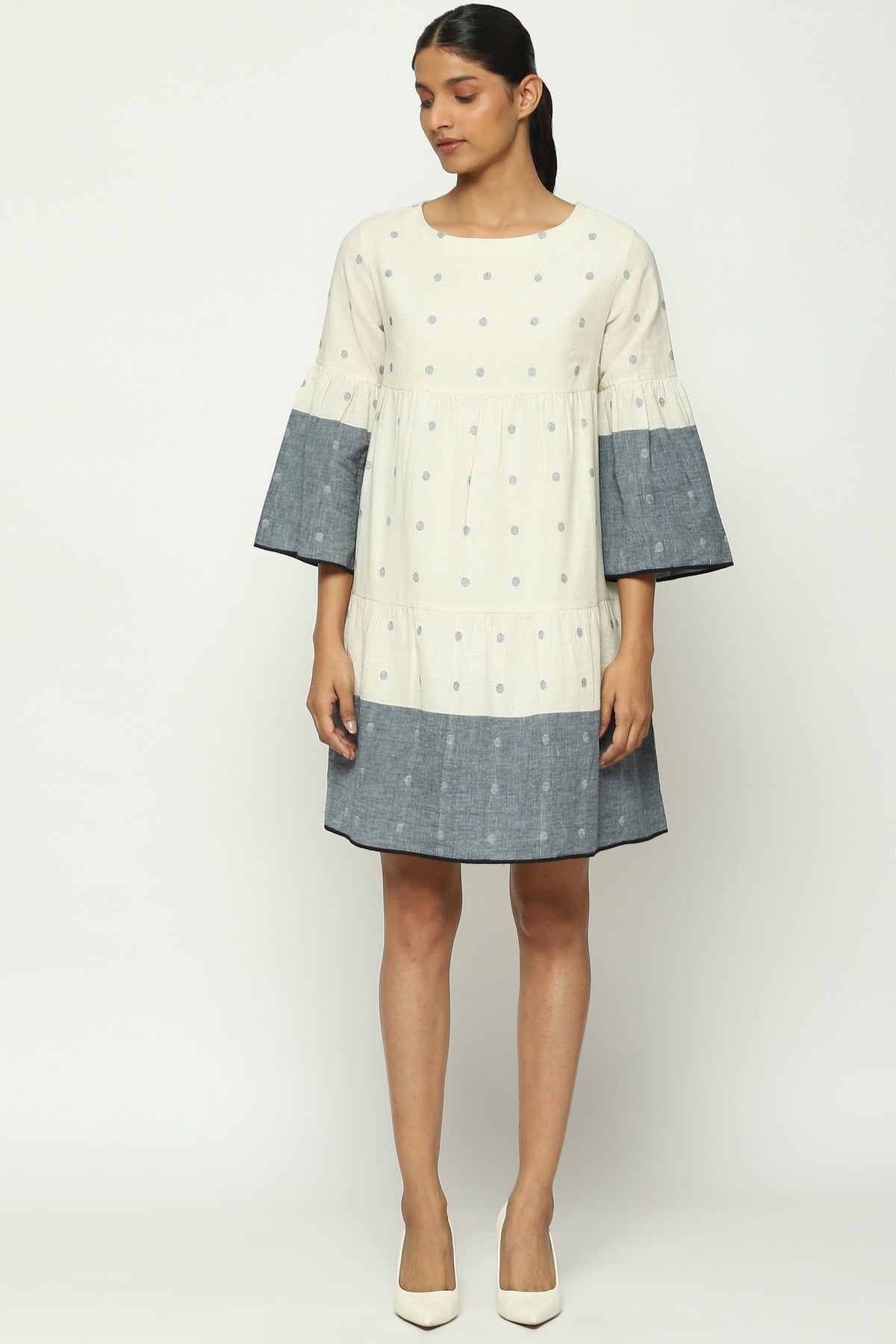 Border Jamdani Dots Dress