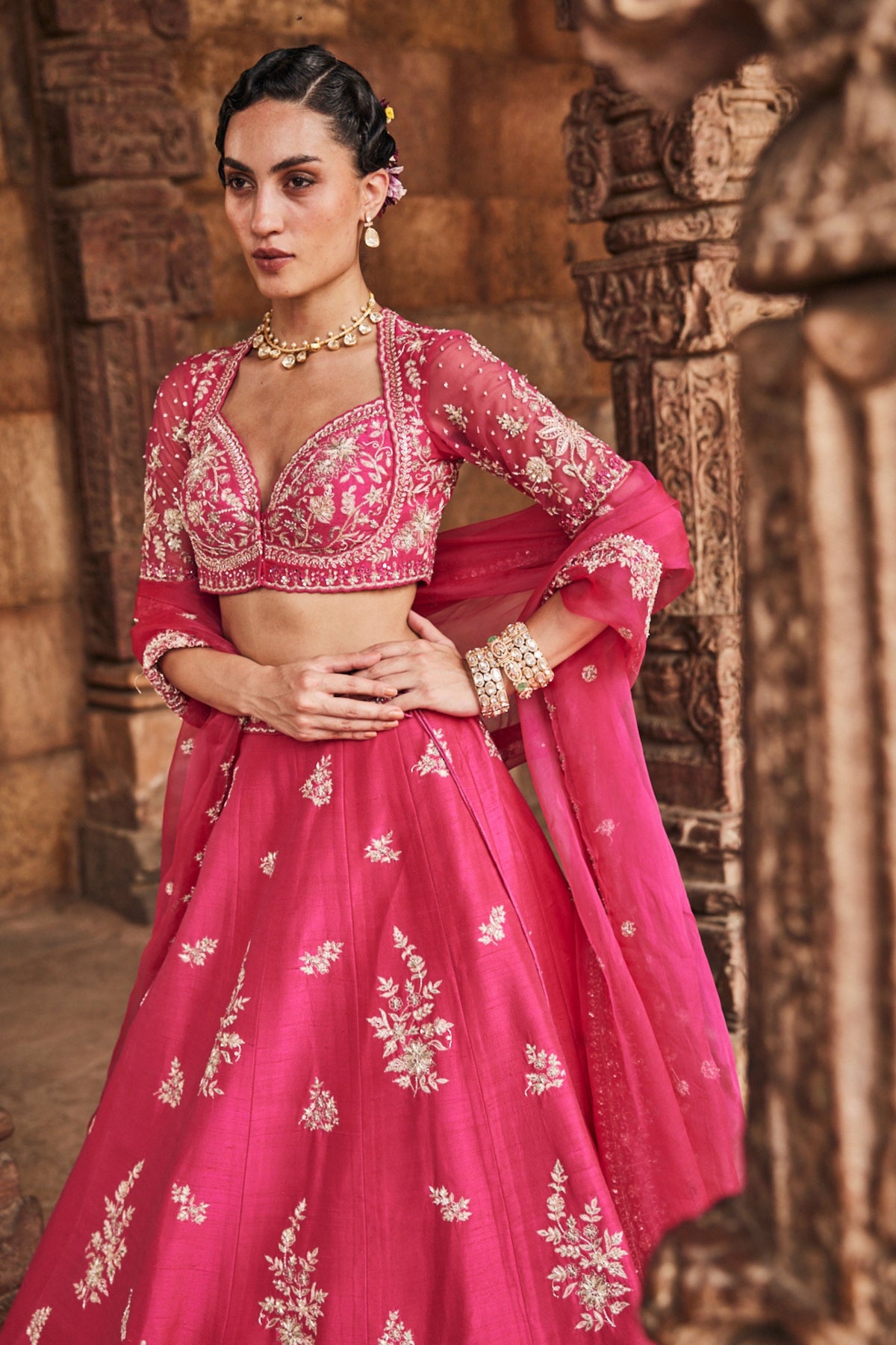 Florid Bridal Lehenga Set