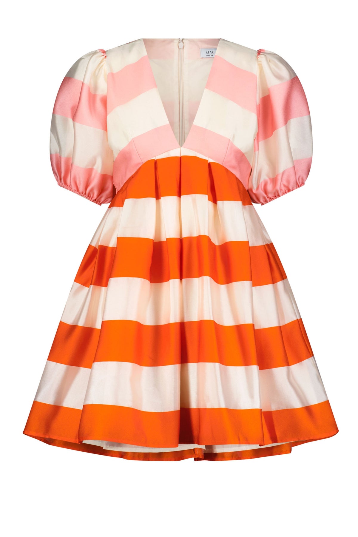 Organza Striped Sleeve Mini Dress