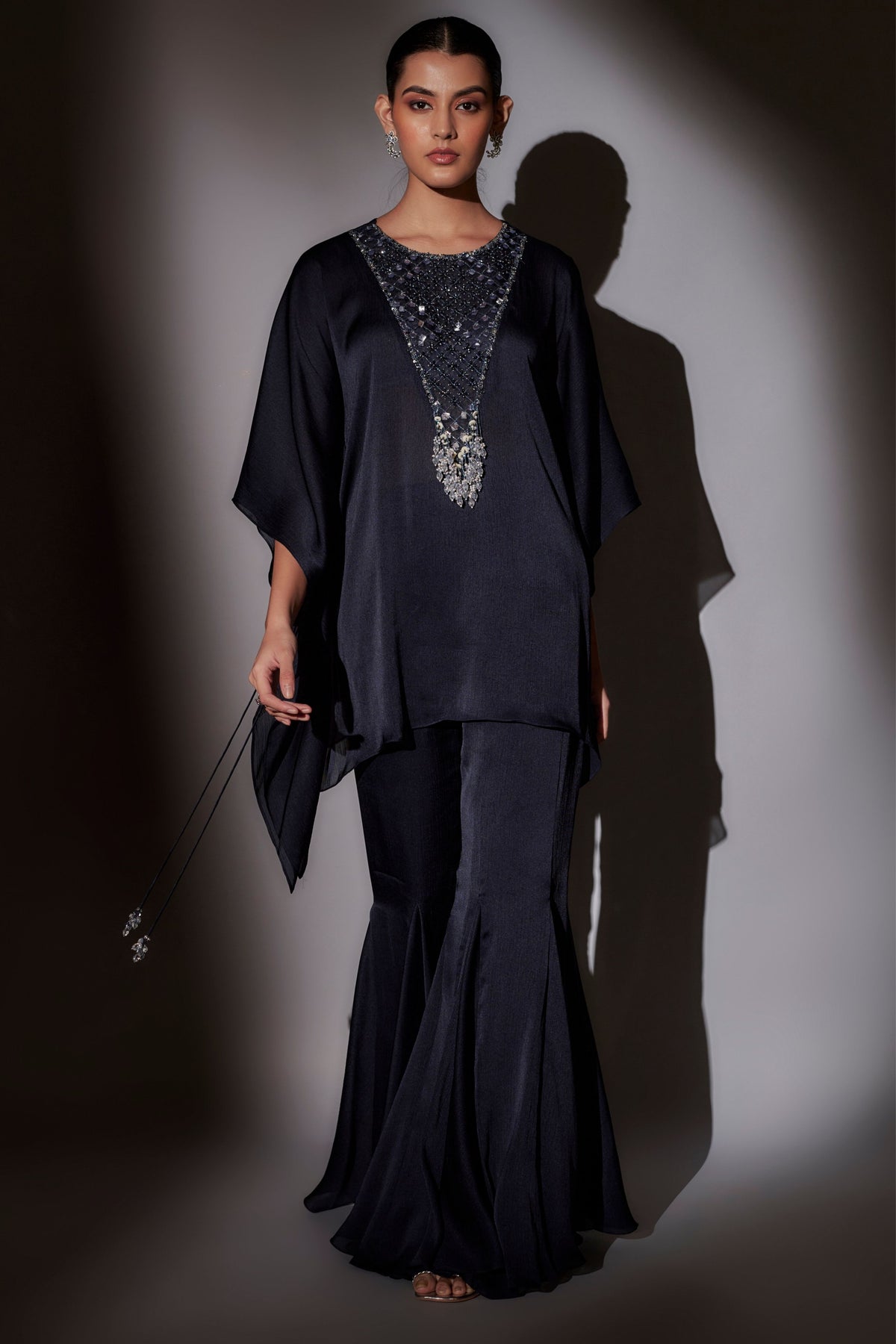 Navy Blue Kaftan Set