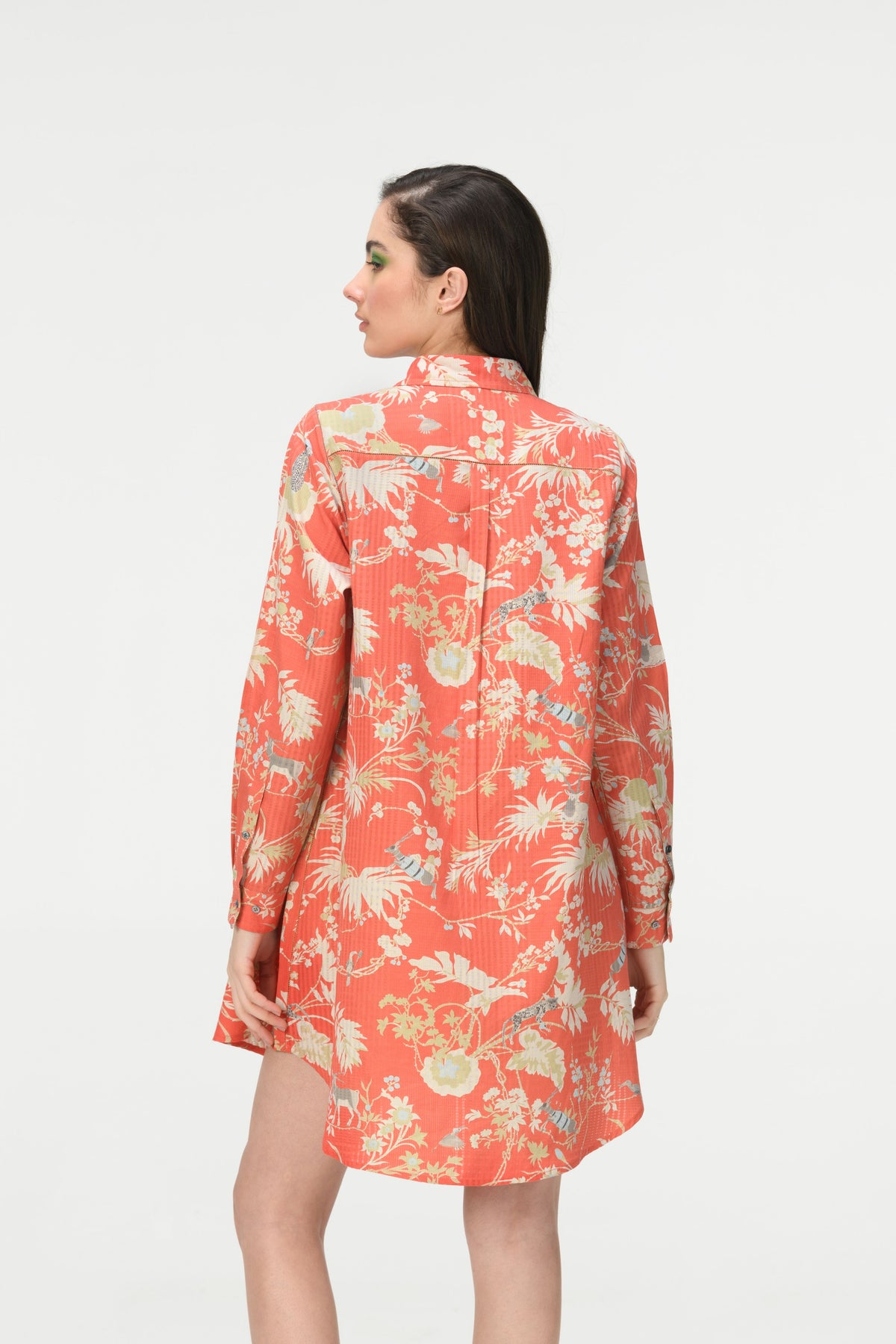 Springforest Coral Oversized Shirt