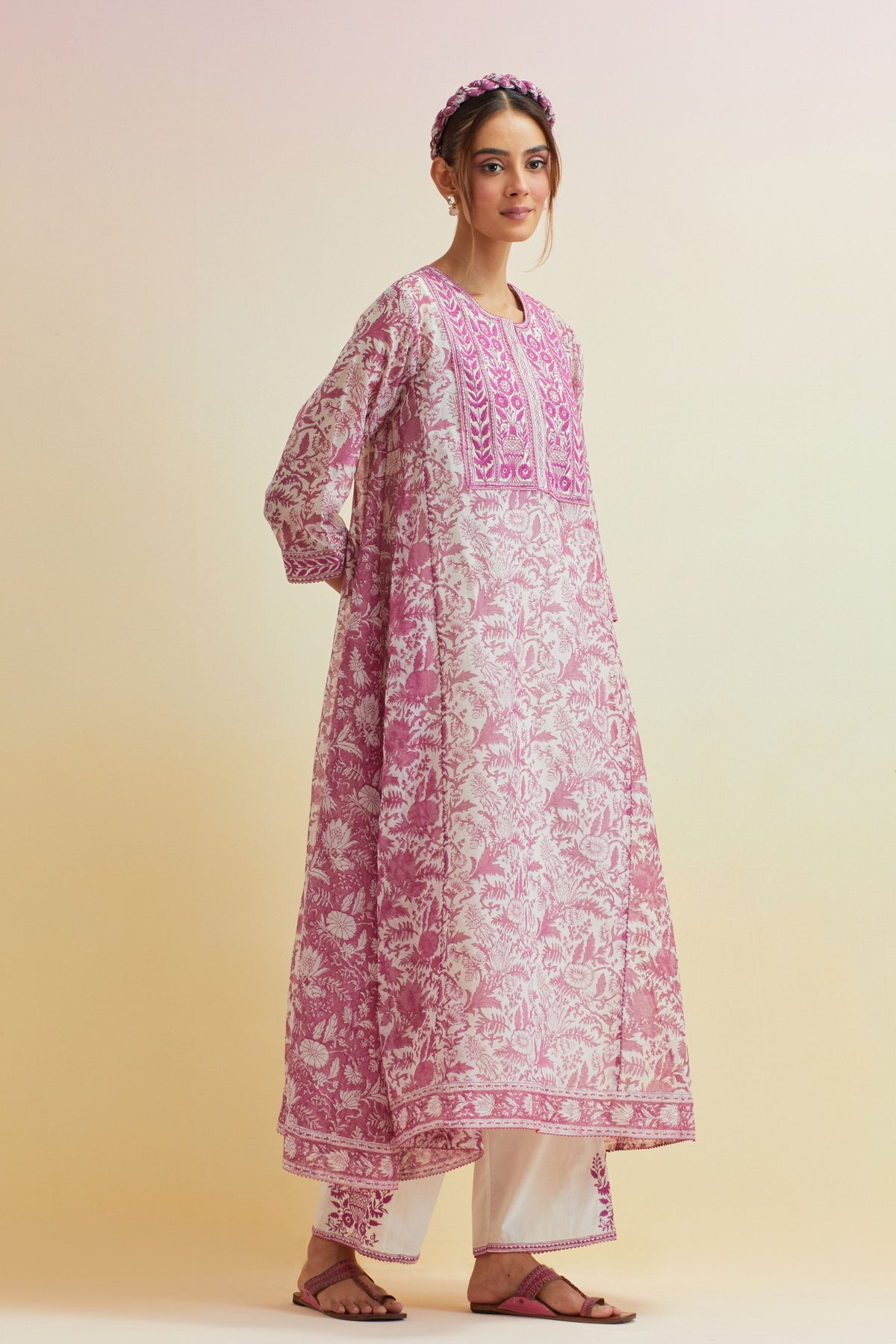 Orchid Pink A-line Kurta Set