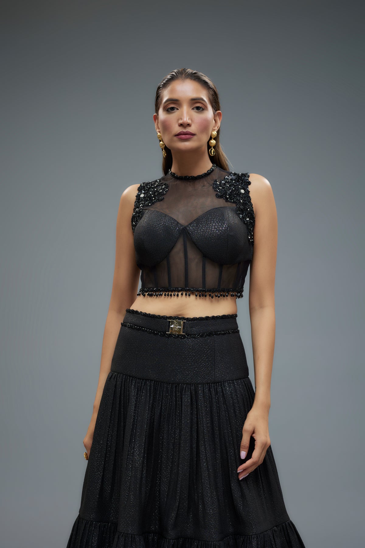 Black Lehenga Set